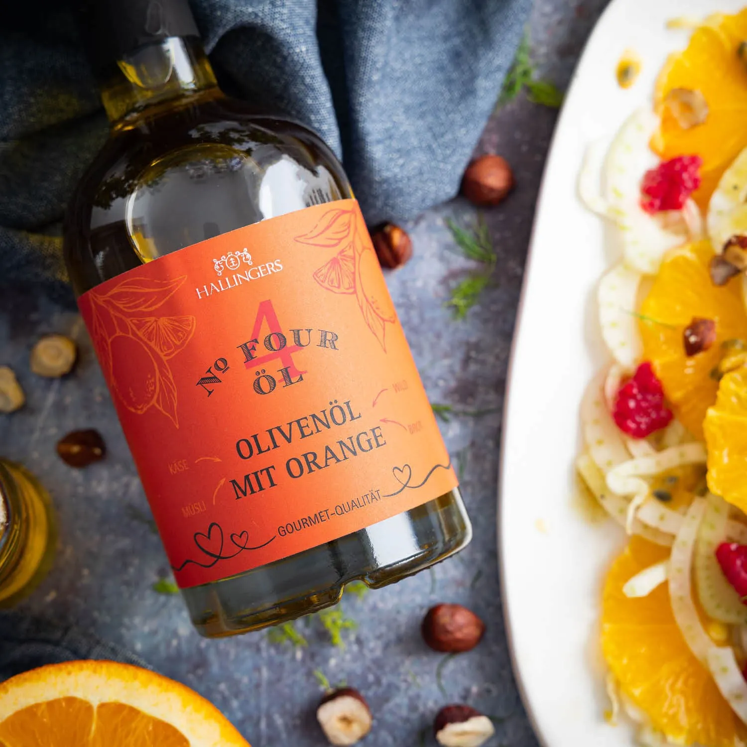 PREMIUM-ÖL IN DER GESCHENKFLASCHE - Hochwertiges Premium-Öl zum Würzen, Marinieren & Grillen, stilvoll abgefüllt in einer edlen Geschenkflasche. Die besondere Geschenkidee für Feinschmecker, Hobbyköche & Genießer