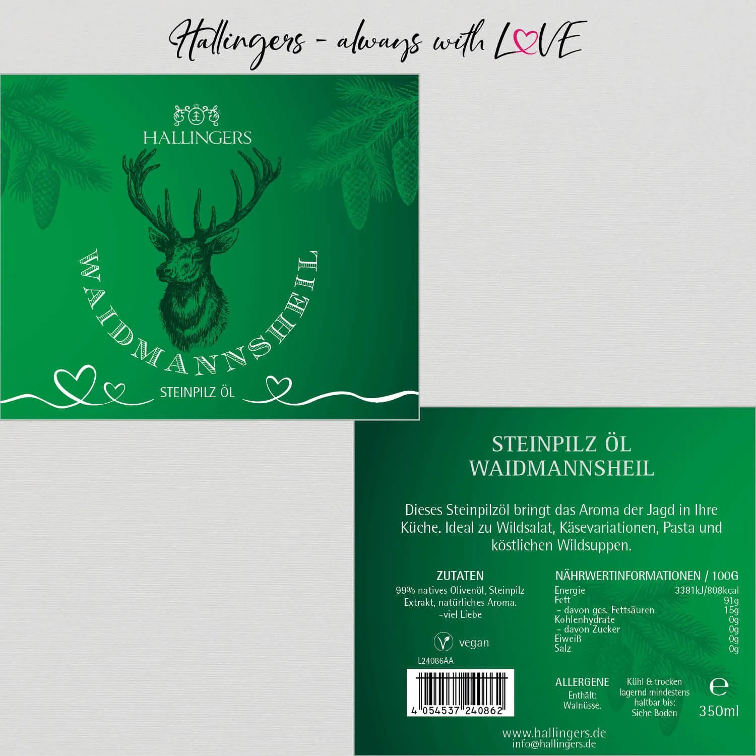 Waidmannsheil Olivenöl - Premium-Öl, in Geschenk-Flasche