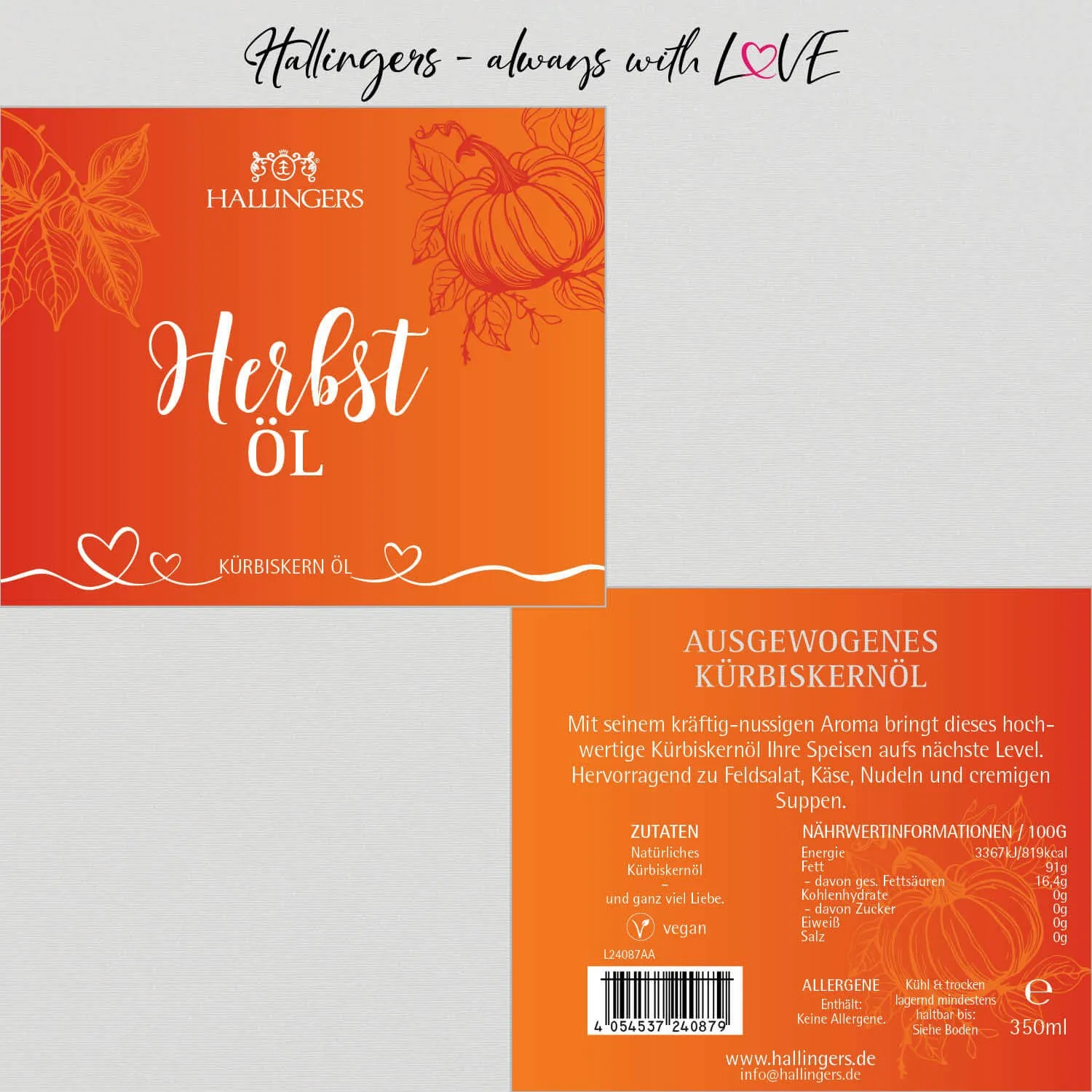 Herbst-Öl - Premium-Öl, in Geschenk-Flasche