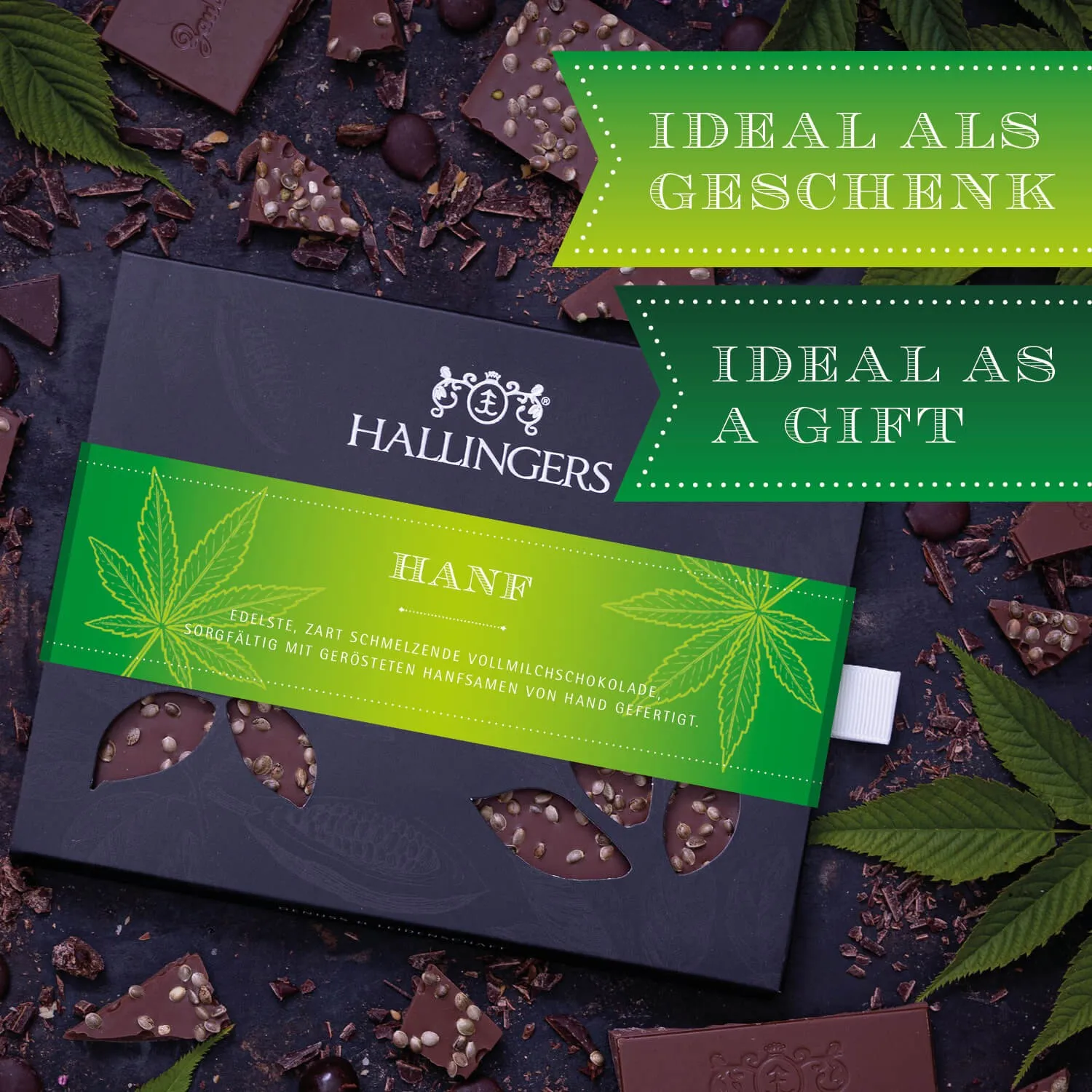 HANDWERK STATT MASSENWARE - Edition \Hanf Vollmilch\: Während andere auf niedrige Kosten & hohe Stückzahlen setzen, überzeugt echte Premium-Schokolade durch Geschmackstiefe, Qualität & ein Genusserlebnis mit bleibendem Eindruck