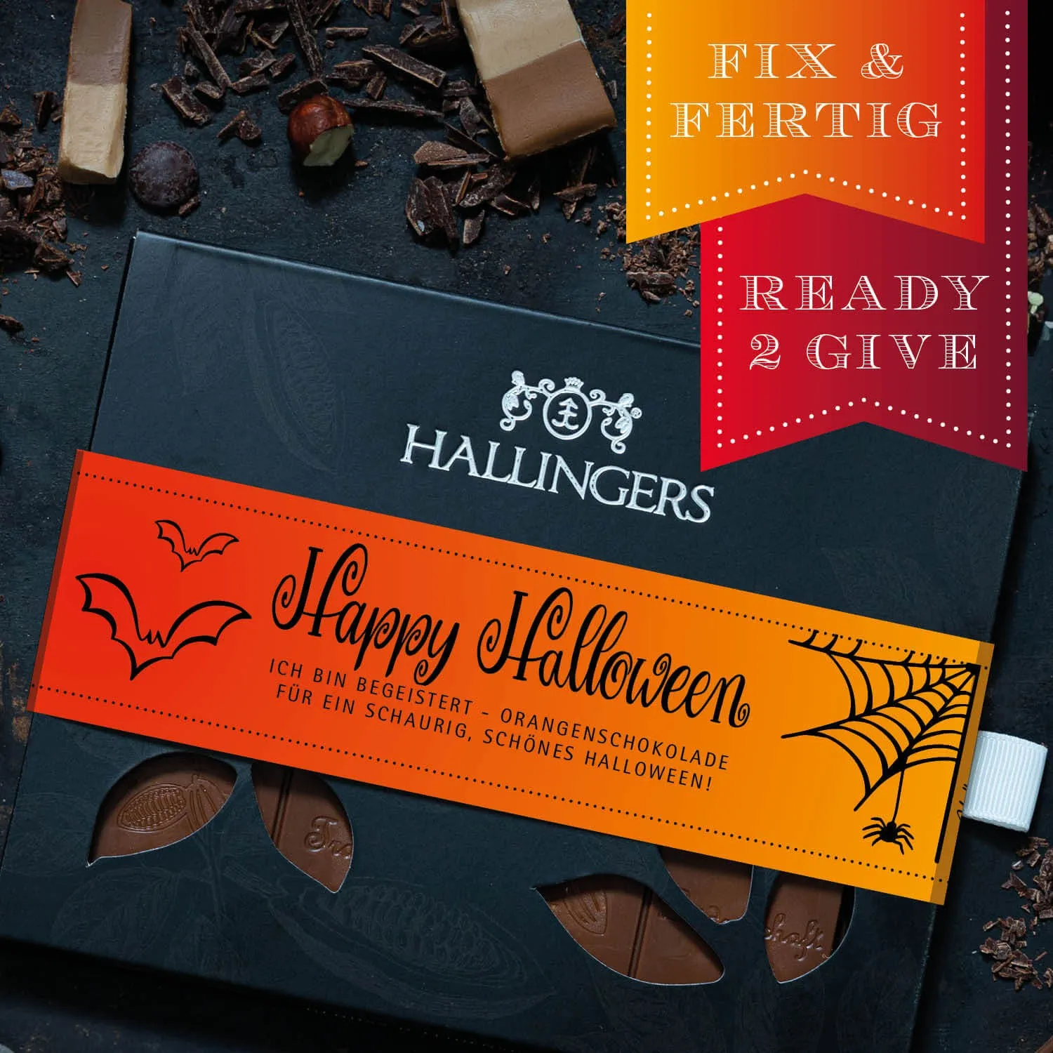 HANDWERK STATT MASSENWARE - Edition \Happy Halloween\: Während andere auf niedrige Kosten & hohe Stückzahlen setzen, überzeugt echte Premium-Schokolade durch Geschmackstiefe, Qualität & ein Genusserlebnis mit bleibendem Eindruck