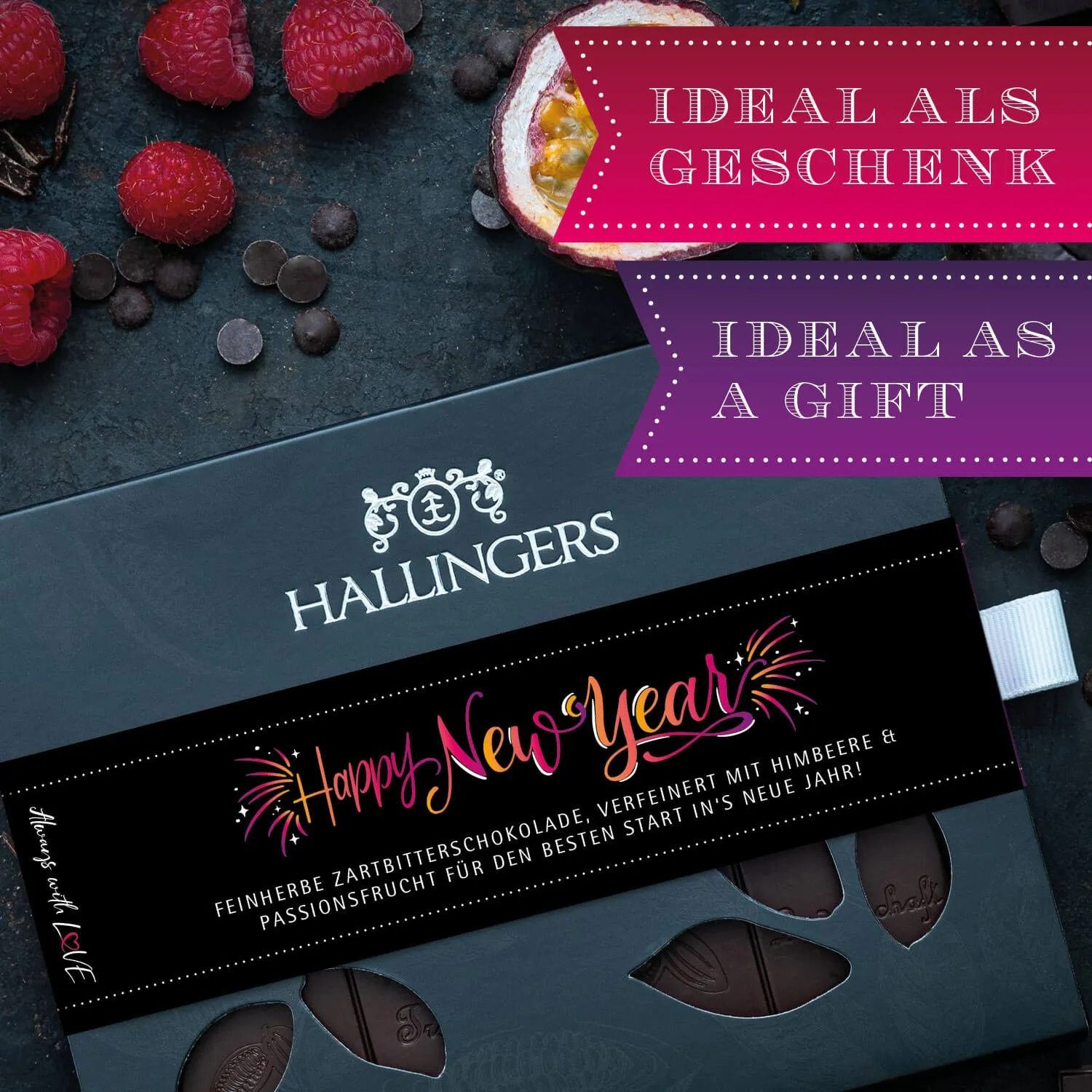 HANDWERK STATT MASSENWARE - Edition \Happy New Year Pink\: Nicht jede vegane Schokolade verdient Aufmerksamkeit - der Unterschied zeigt sich dort, wo Geschmack, Qualität und Genuss wichtiger sind als bloße Produktversprechen