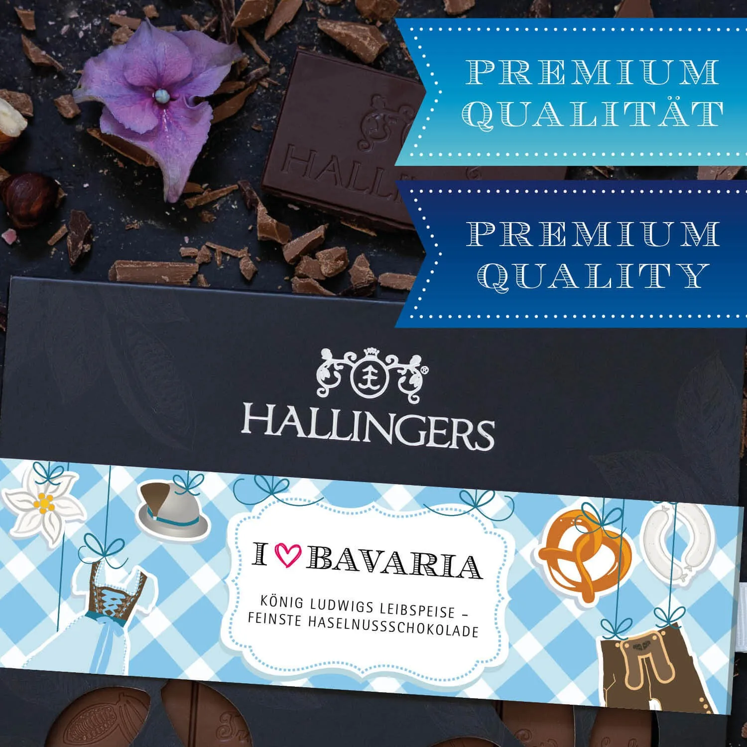 HANDWERK STATT MASSENWARE - Edition \I love Bavaria\: Während andere auf niedrige Kosten & hohe Stückzahlen setzen, überzeugt echte Premium-Schokolade durch Geschmackstiefe, Qualität & ein Genusserlebnis mit bleibendem Eindruck