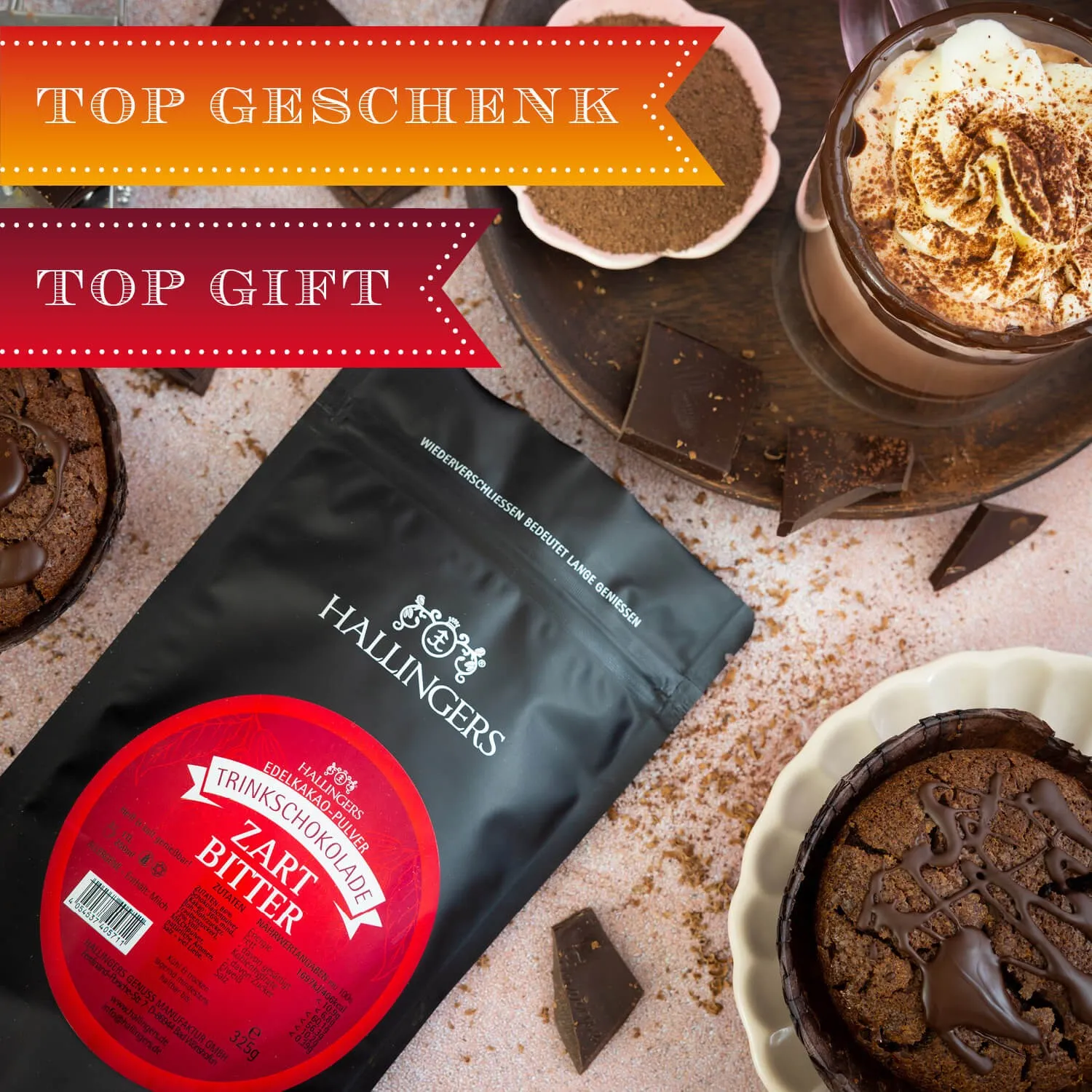HANDWERK STATT MASSENWARE - Edition \Zartbitter\: Schluss mit Trinkschokoladen, die nur süß schmecken - der Unterschied zeigt sich dort, wo echter Schokoladengeschmack wichtiger ist als günstige Rezepturen und Massenproduktion