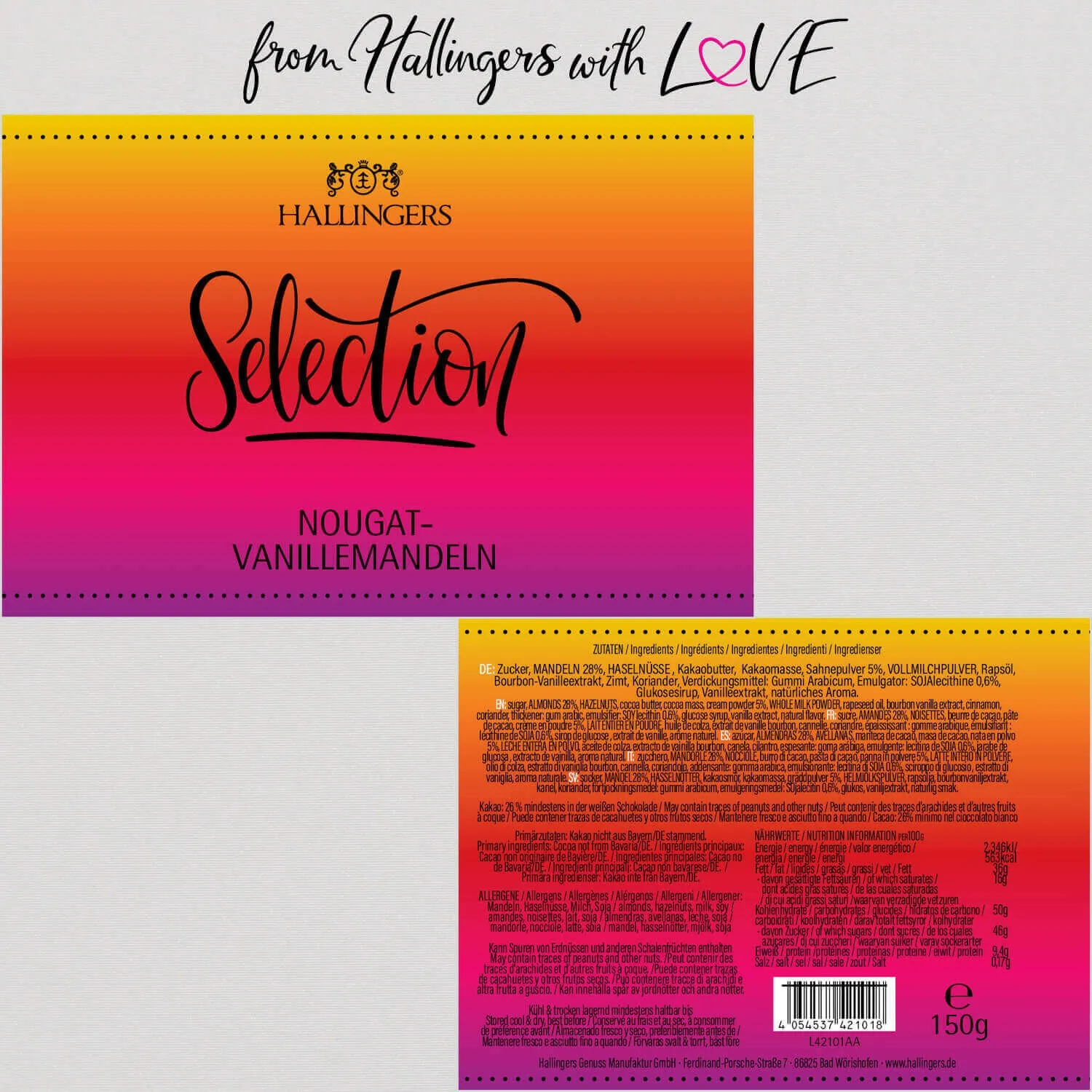 Selection - Nougat - Nougat-Mandeln, handmade ohne Alkohol