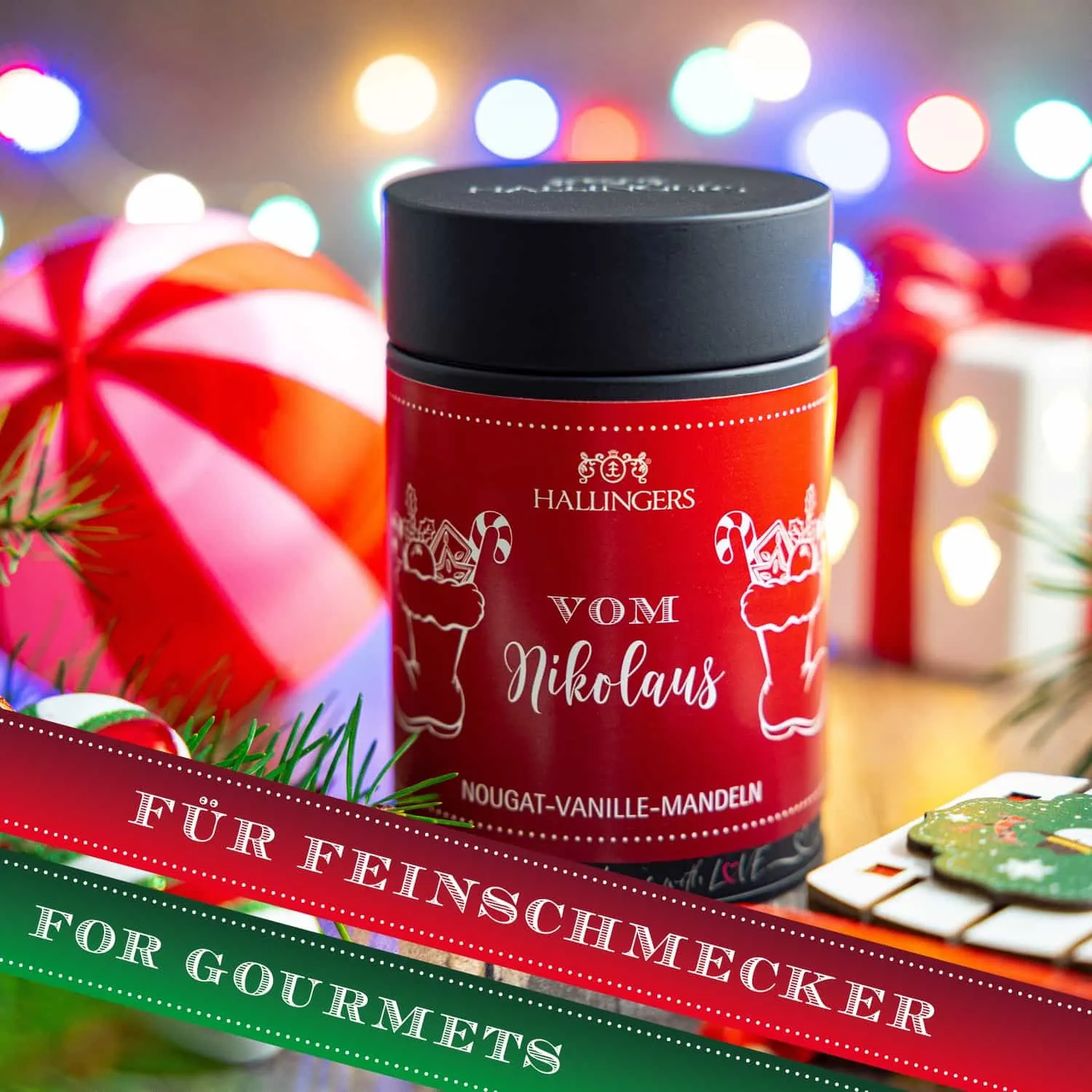 HANDWERK STATT MASSENWARE - Edition \Vom Nikolaus\: Während andere auf günstige Rezepturen und industrielle Fertigung setzen, überzeugen unsere Nougat-Mandeln durch Tiefe, Finesse und ein Geschmackserlebnis mit Suchtpotenzial
