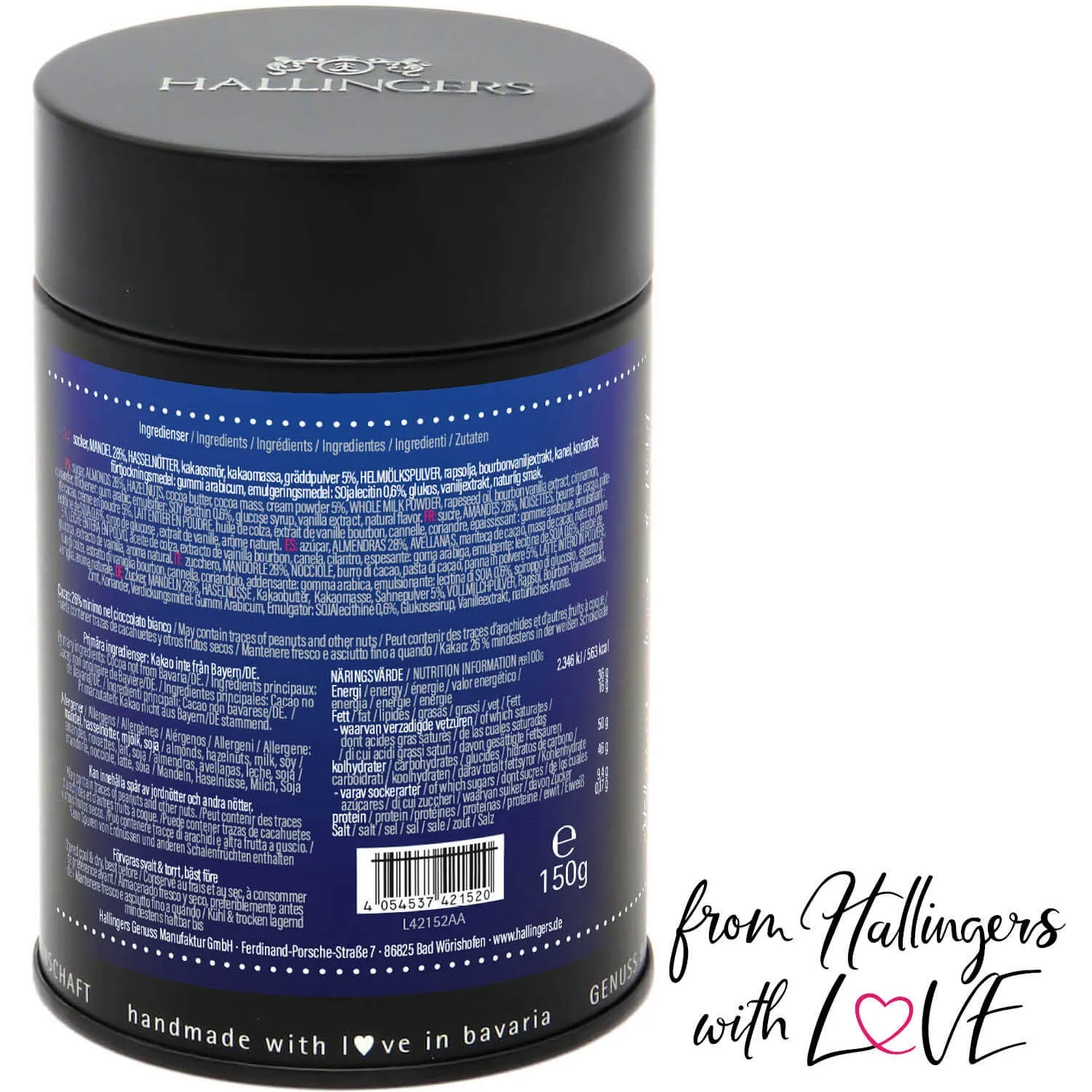 God Jul, blue - Nougat-Mandeln, handmade ohne Alkohol