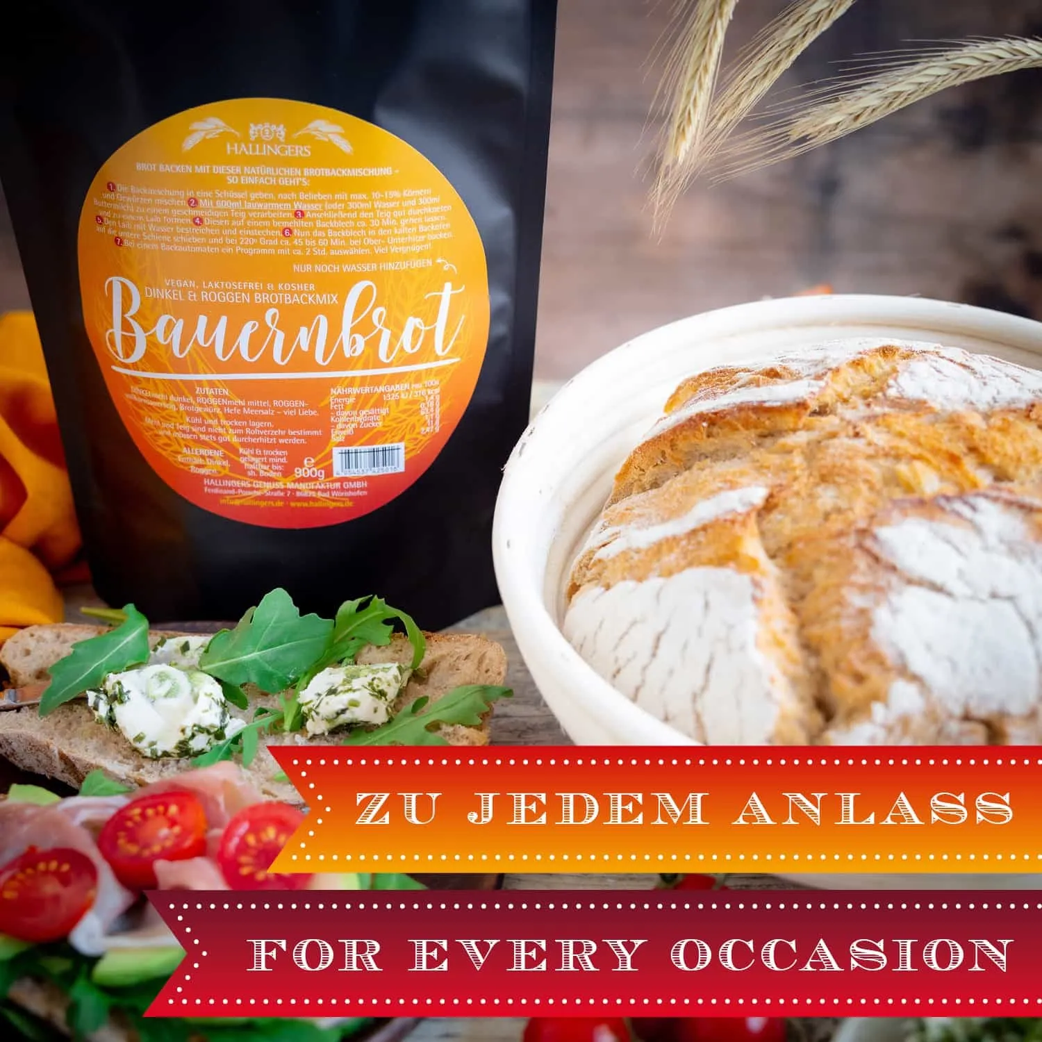 QUALITÄT, DIE MAN SCHMECKT - Edition \Bauernbrot mit Gärkorb\: Schluss mit Backmischungen voller Beliebigkeit und Standardrezepturen - der Unterschied zeigt sich dort, wo Qualität, Aroma und echter Brotgenuss wichtiger sind als niedrige Kosten