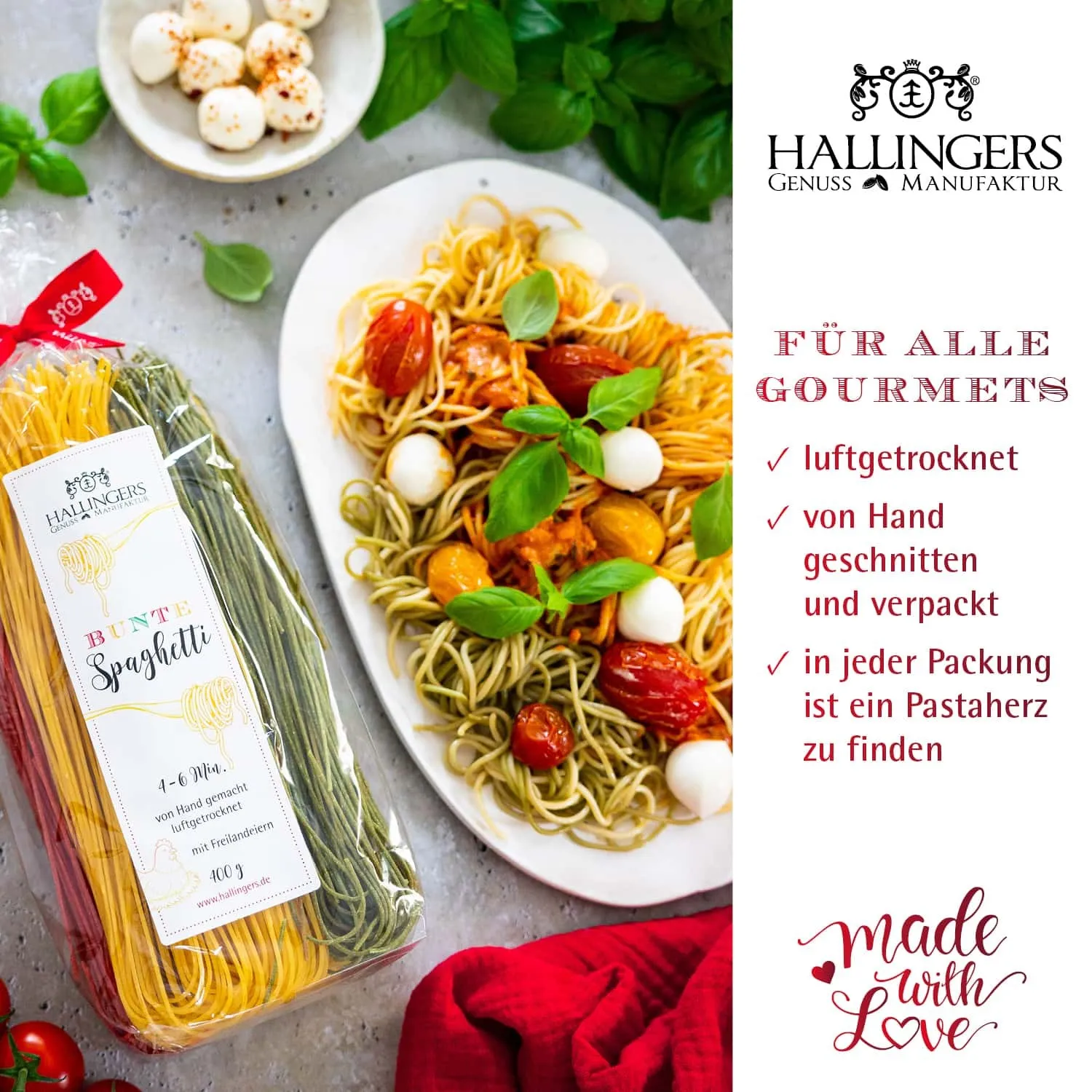 HANDWERK STATT MASSENWARE - Edition \Bunte Spaghetti\: Schluss mit beliebiger Industriepasta ohne Persönlichkeit - der Unterschied zeigt sich dort, wo Geschmack, Textur und Qualität wichtiger sind als niedrige Produktionskosten