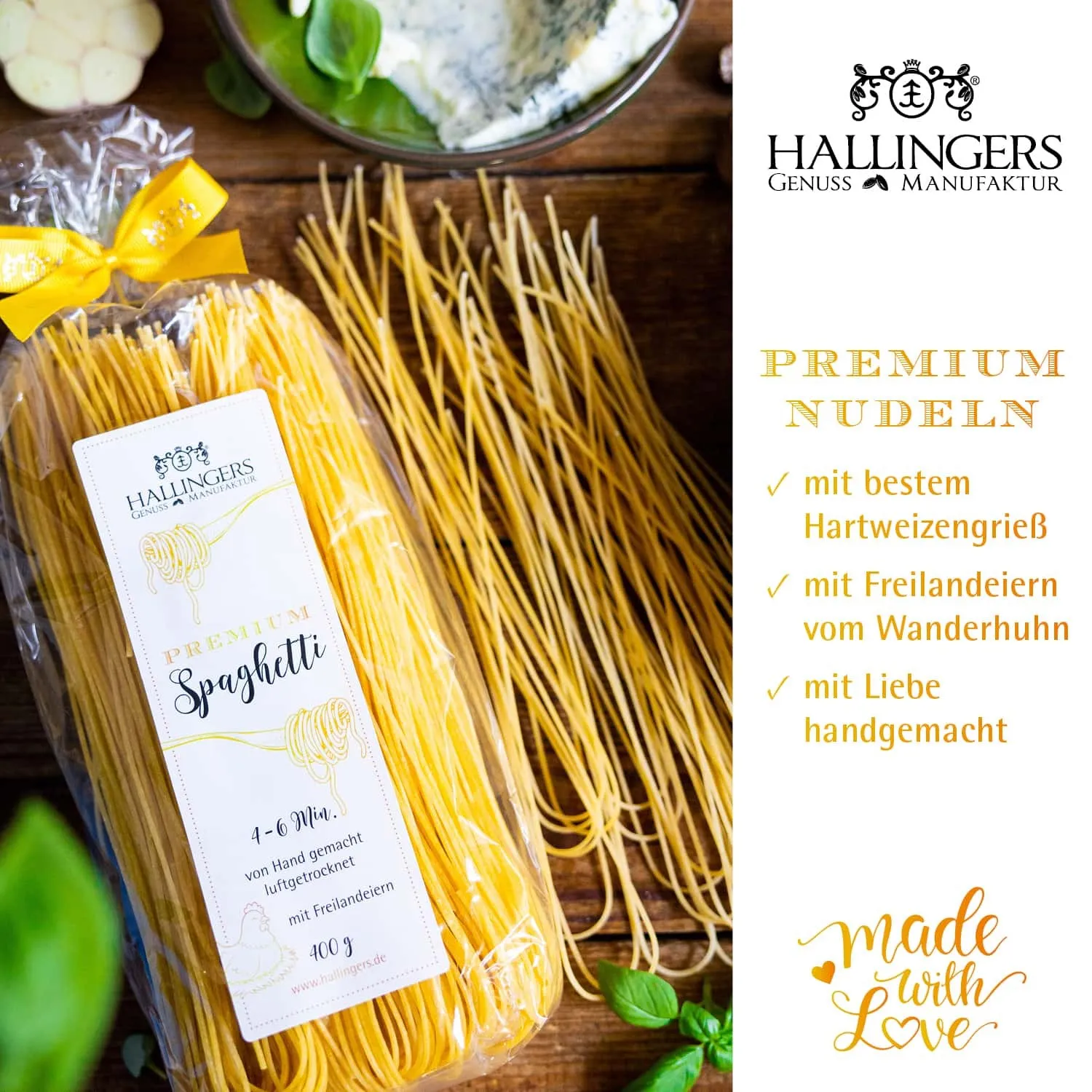 EDEL-PASTA AUS HARTWEIZENGRIES - Frisch produzierte Nudeln aus Freilandeiern & hochwertigem Hartweizengries, natürlich eingefärbt & ideal für besondere Genussmomente. Die besondere Geschenkidee für Feinschmecker & Pasta-Liebhaber