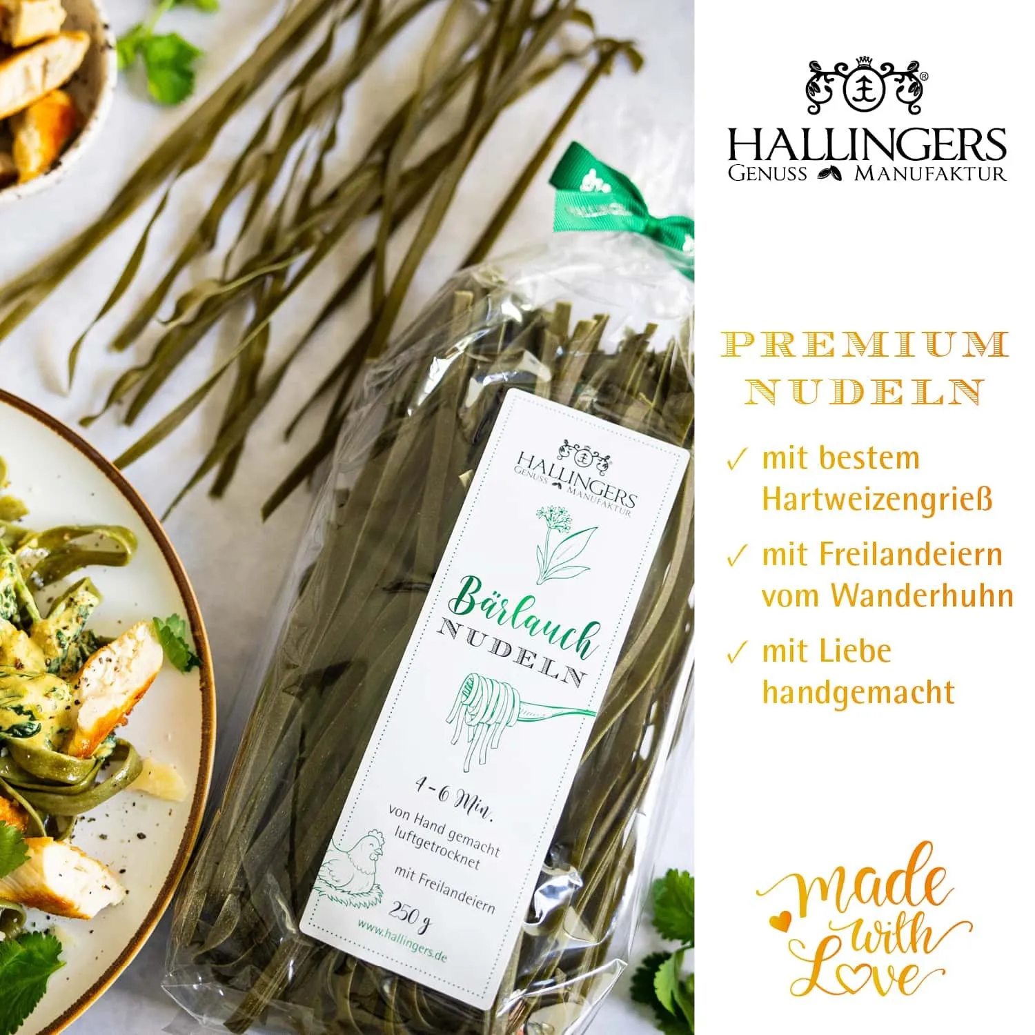 EDEL-PASTA AUS HARTWEIZENGRIES - Frisch produzierte Nudeln aus Freilandeiern & hochwertigem Hartweizengries, natürlich eingefärbt & ideal für besondere Genussmomente. Die besondere Geschenkidee für Feinschmecker & Pasta-Liebhaber