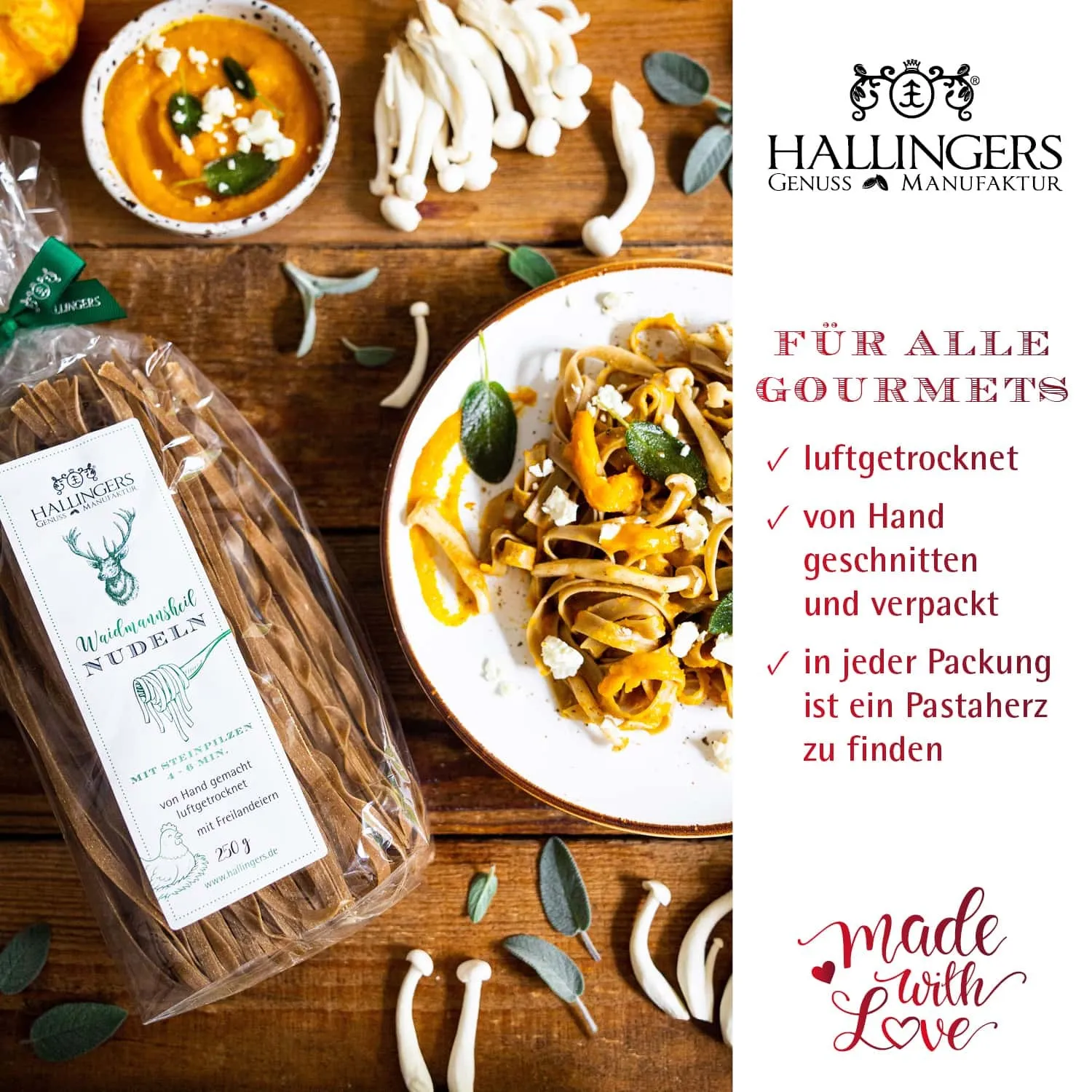 HANDWERK STATT MASSENWARE - Edition \Steinpilz Nudeln\: Schluss mit beliebiger Industriepasta ohne Persönlichkeit - der Unterschied zeigt sich dort, wo Geschmack, Textur und Qualität wichtiger sind als niedrige Produktionskosten