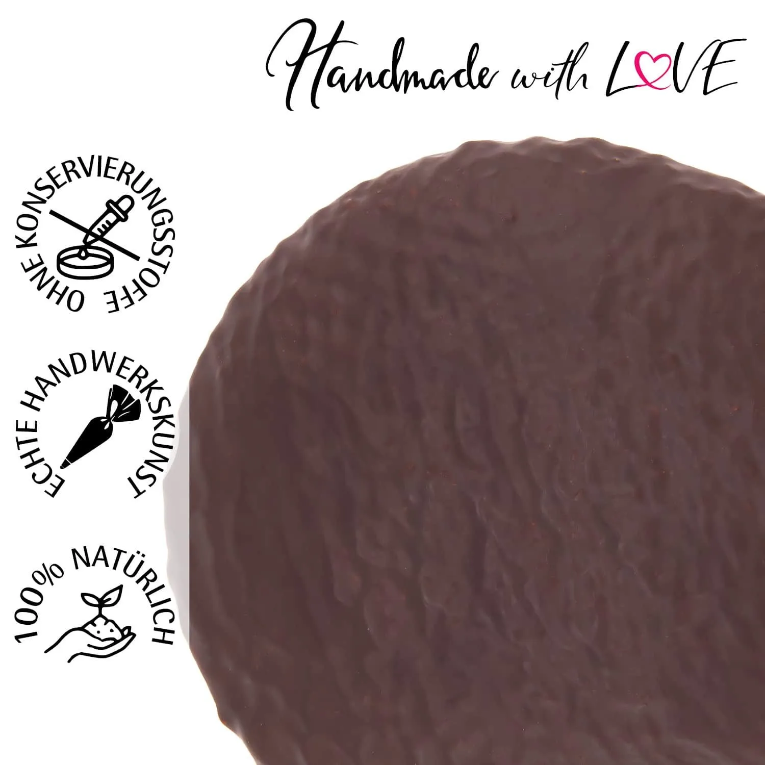 Zartbitter - Elisen-Lebkuchen, handmade hoher Kernanteil
