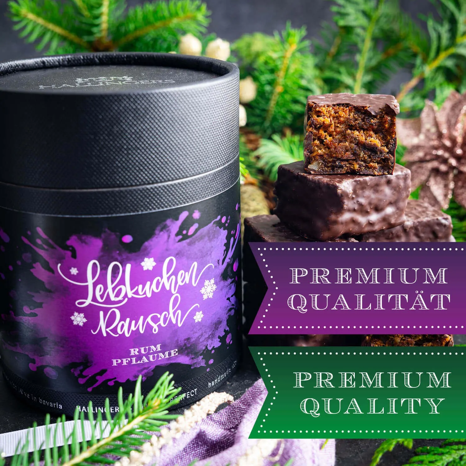 HANDWERK STATT MASSENWARE - Edition \Rum-Pflaume\: Vergiss, was gewöhnliche Lebkuchen versprechen - echter Lebkuchen-Rausch entsteht nicht durch Zucker und Massenware, sondern durch Geschmack, Qualität und pure Genussleidenschaft
