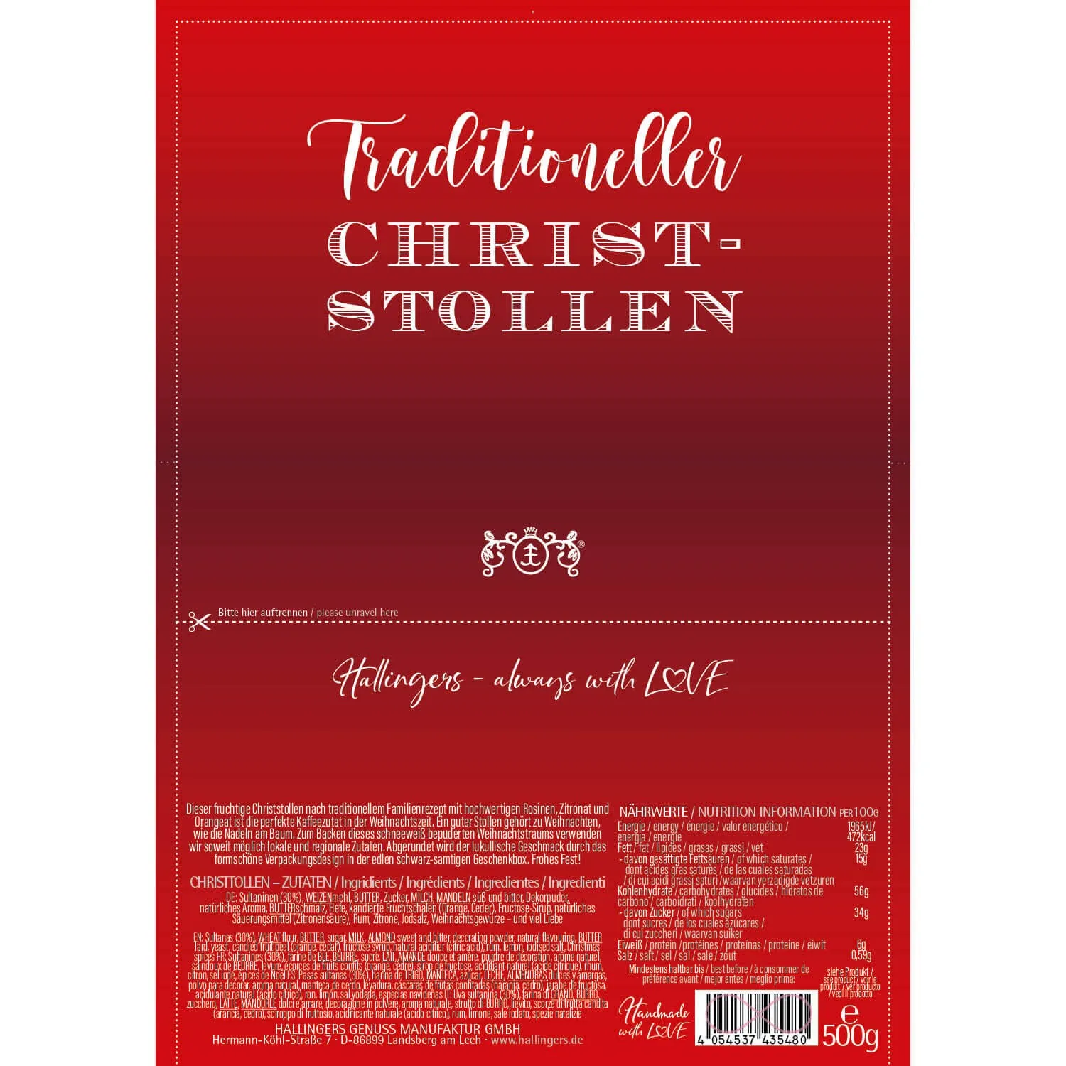 Christstollen Yellow - Christstollen, traditionell gebacken