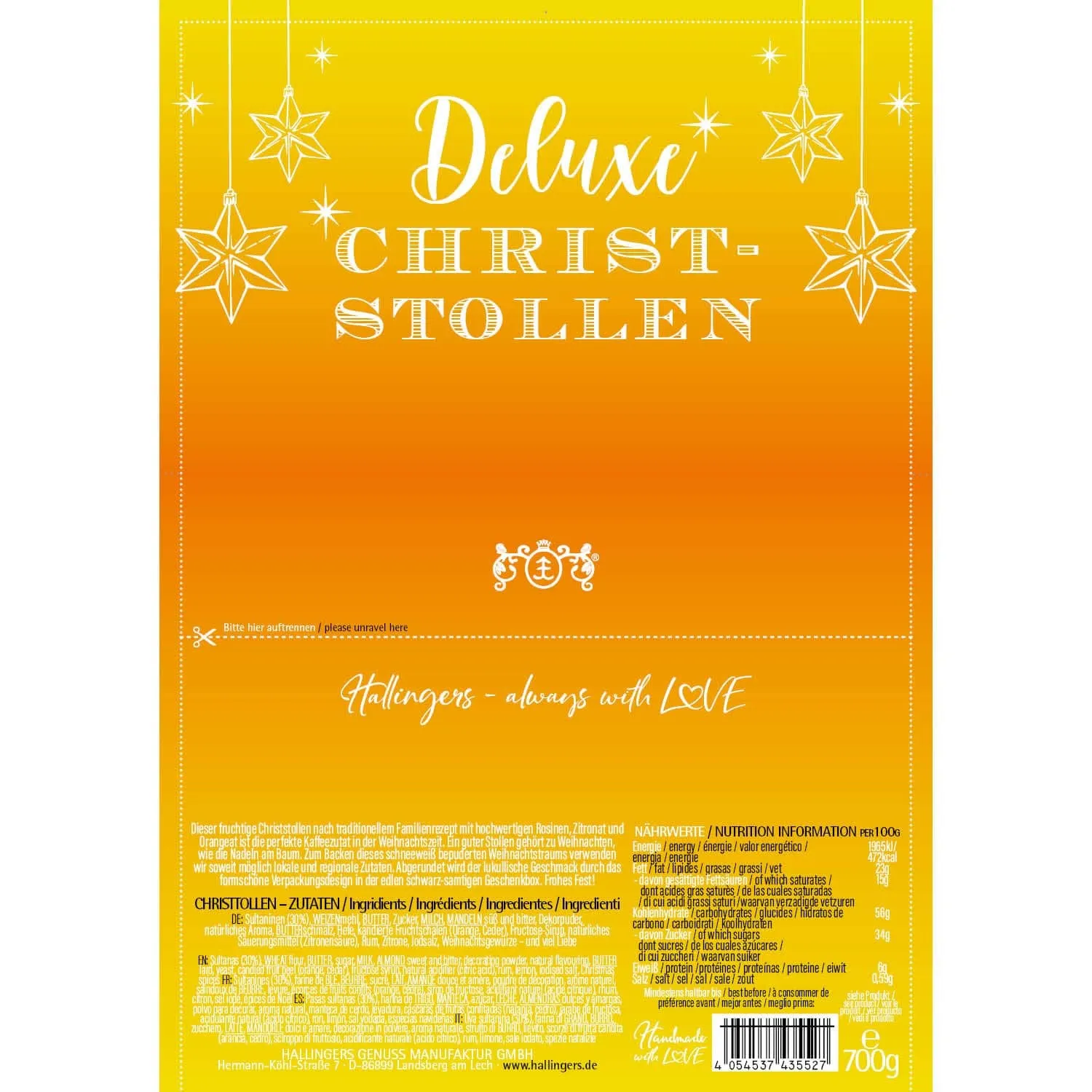 Deluxe-Christstollen - Christstollen, XL traditionell gebacken