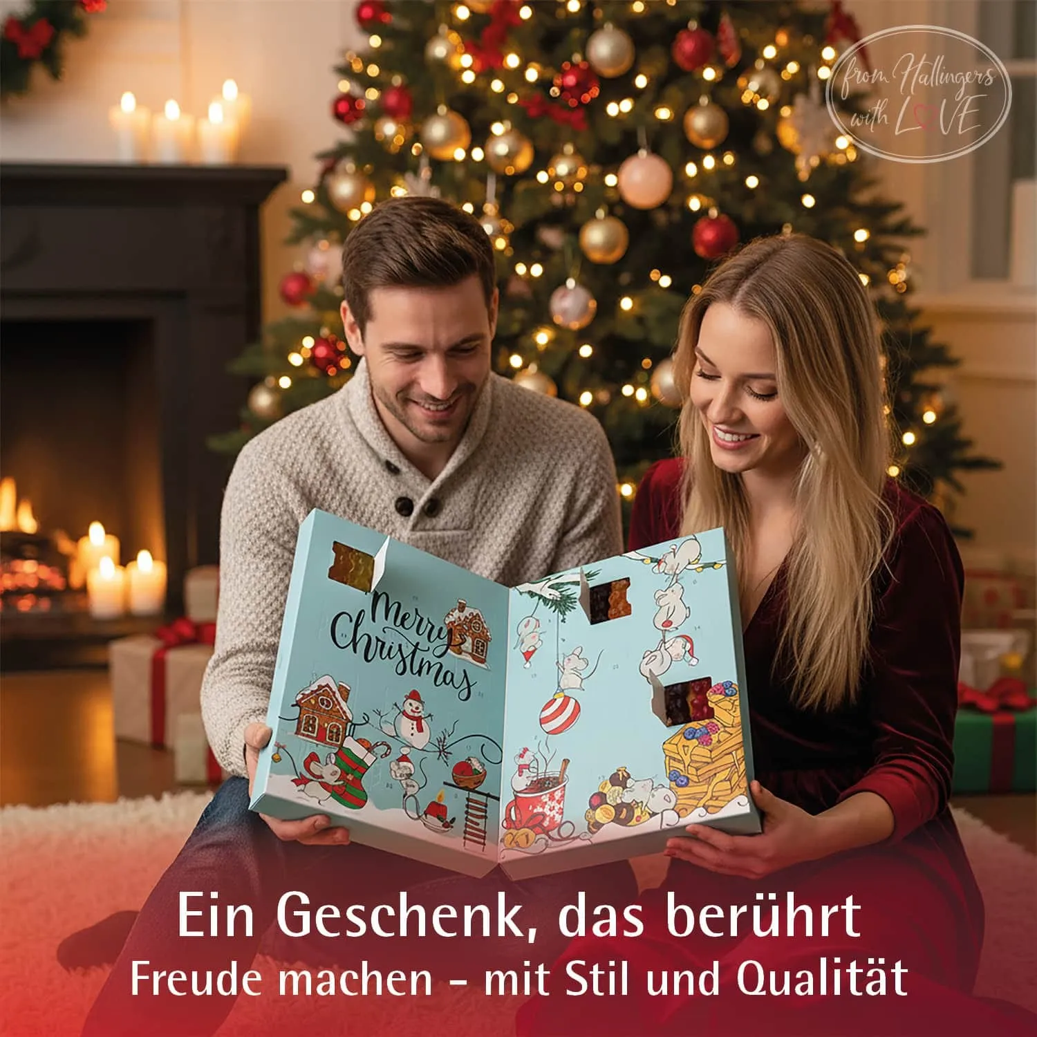 Adventskalender Weihnachtsmäuse - Fruchtsaftbärchen, 48x XXL & handmade