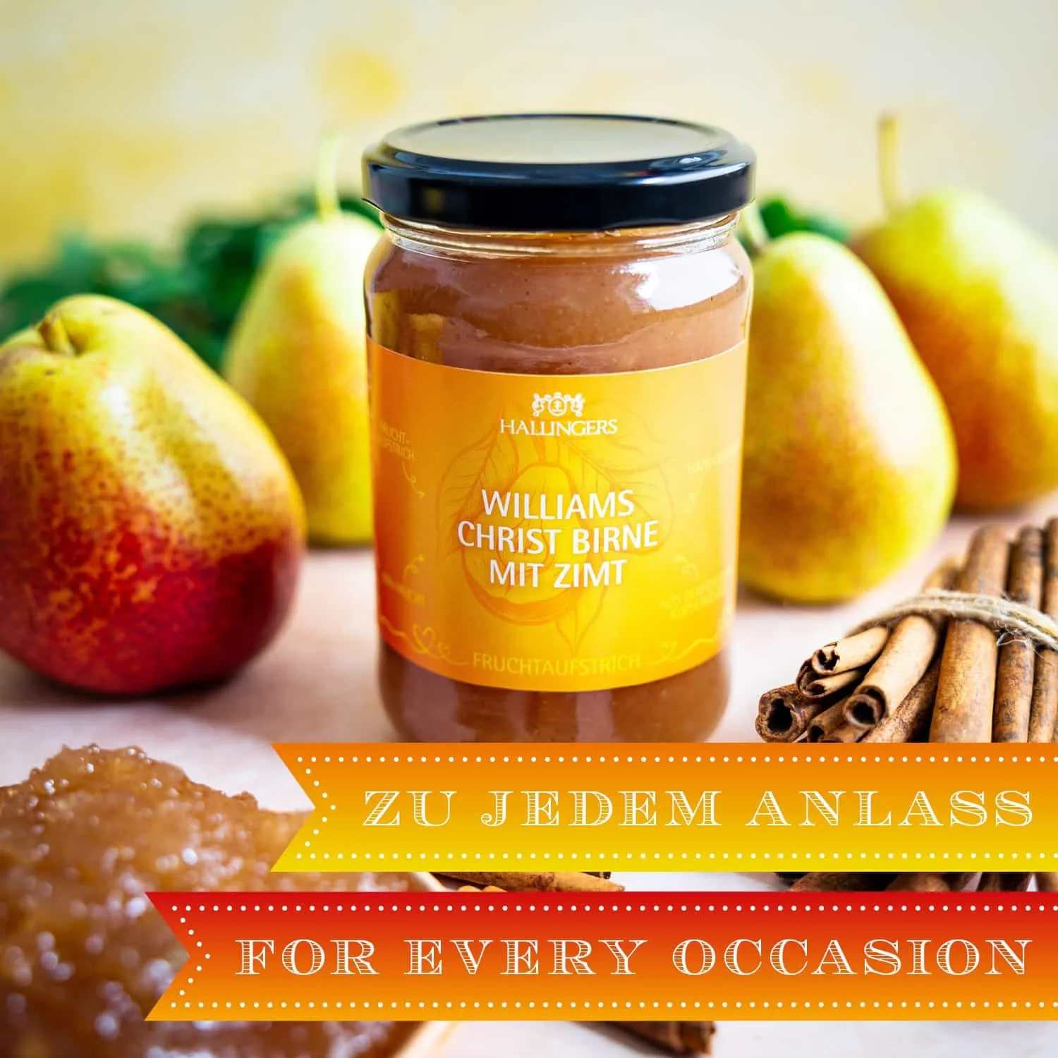 HANDWERK STATT MASSENWARE - Edition \Williams Christbirne Zimt\: Vergiss Brotaufstriche ohne Persönlichkeit - außergewöhnlicher Genuss beginnt, wo Frucht, Qualität & handwerkliche Sorgfalt wichtiger sind als Masse und Marge