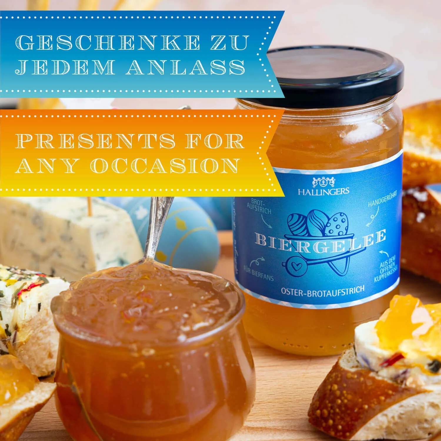 HANDWERK STATT MASSENWARE - Edition \Oster Brotaufstrich\: Schluss mit süßen Aufstrichen ohne Persönlichkeit - der Unterschied zeigt sich dort, wo Bier, Handwerkskunst und Geschmack zu einem außergewöhnlichen Genusserlebnis verschmelzen (Biergelee)
