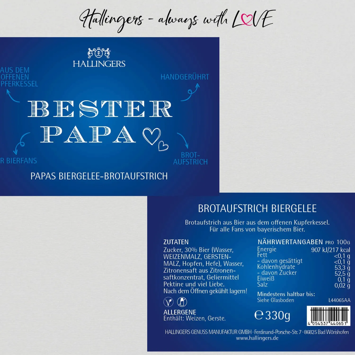 Bester Papa (Biergelee) - Biergelee, handgerührt Kupferkessel