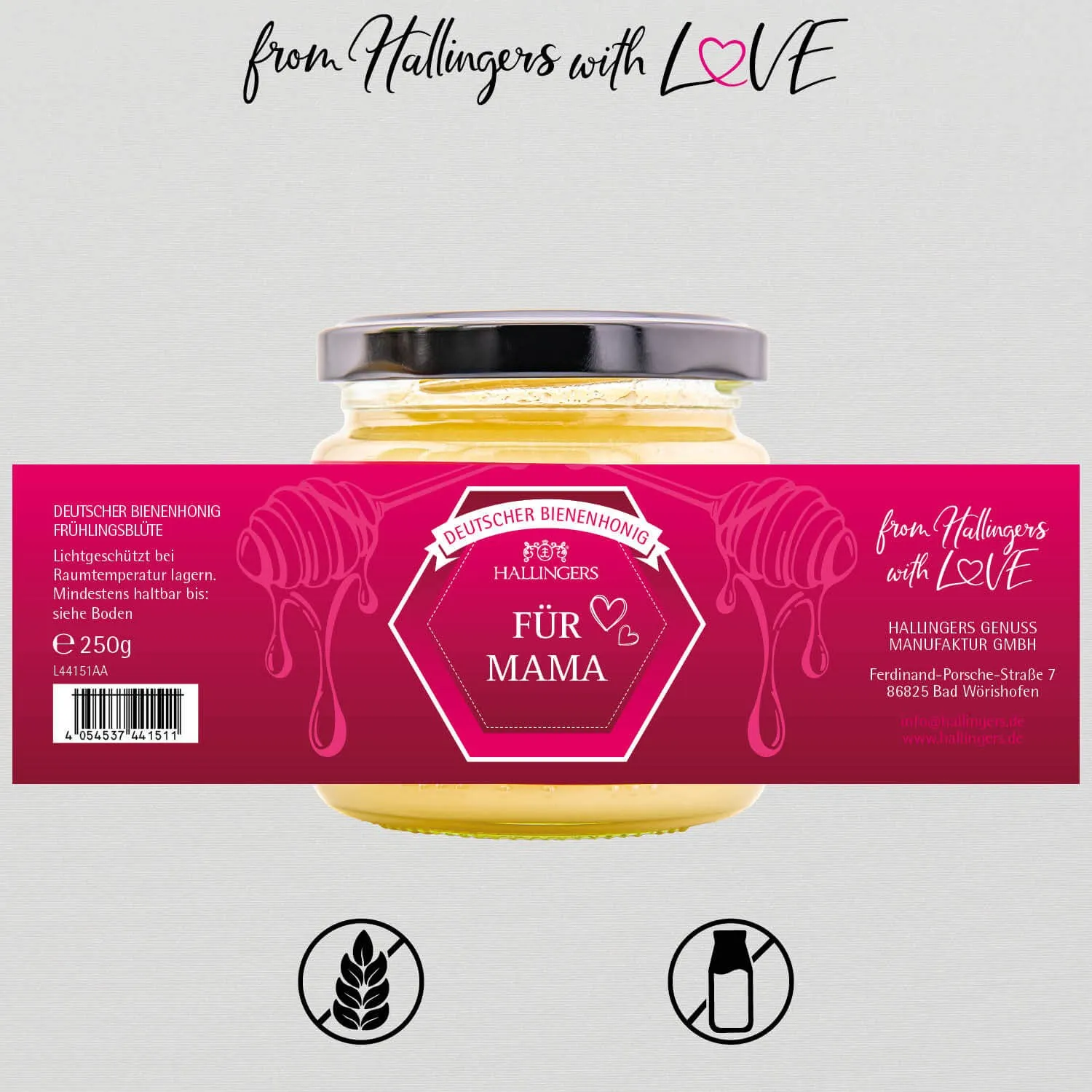 Für Mama (Frühlingsblüte) - Honig, ungefiltert vom Imker