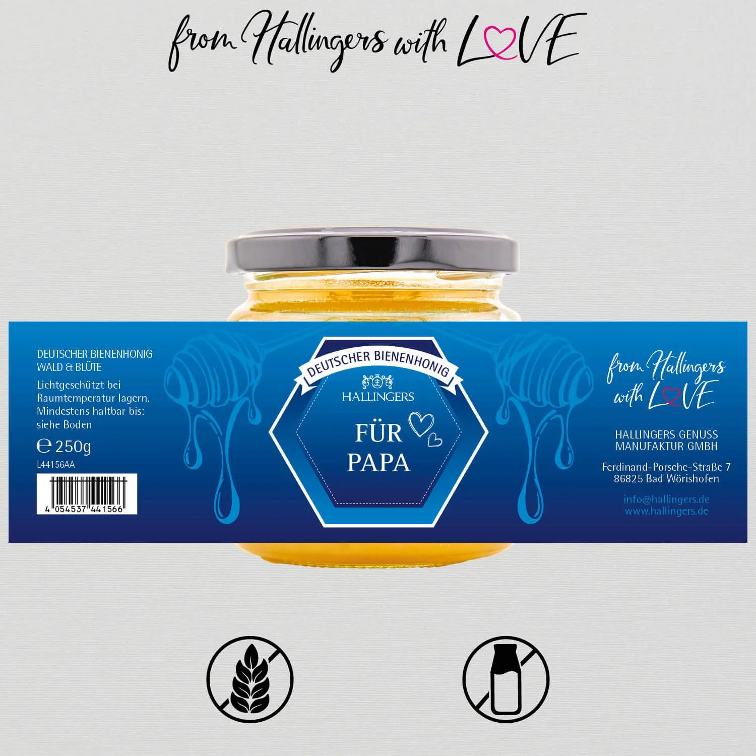 Für Papa (Wald & Blüte) - Honig, ungefiltert vom Imker
