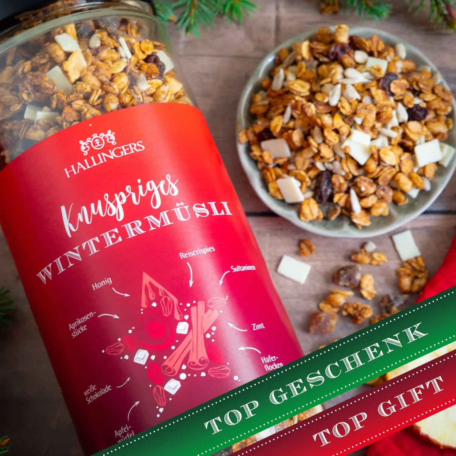 QUALITÄT, DIE MAN SCHMECKT - Edition \Knuspriges Winter Müsli\: Schluss mit langweiligen Müslis voller Füllstoffe & Beliebigkeit - der Unterschied zeigt sich, wo Genuss, Qualität & sorgfältig abgestimmte Rezepturen den Ton angeben