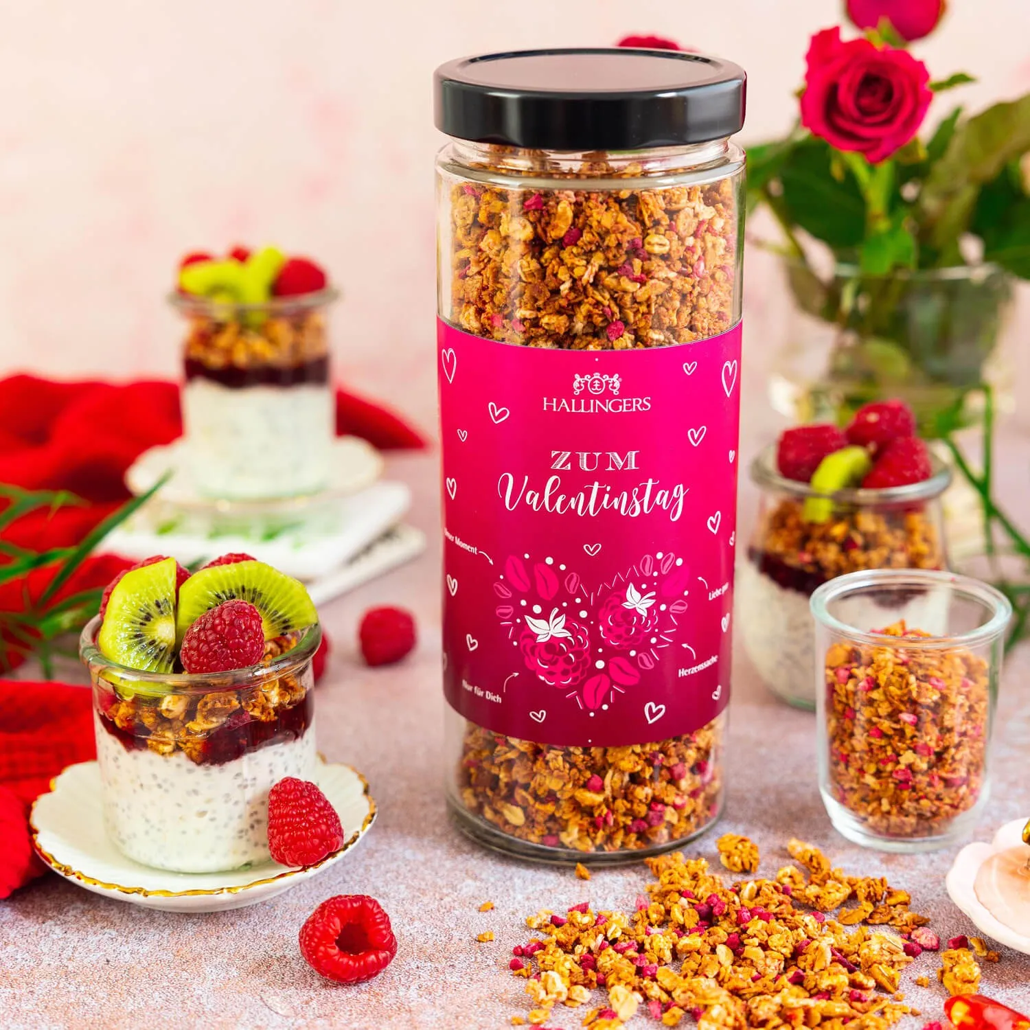 GOURMET-MÜSLI IM GLAS - Hochwertiges Gourmet-Müsli vom Bauern direkt frisch aus der Mühle, stilvoll abgefüllt im wertigen, wiederverschließbaren Glas. Die besondere Geschenkidee für Genießer, Feinschmecker & genussvolle Frühstücksmomente