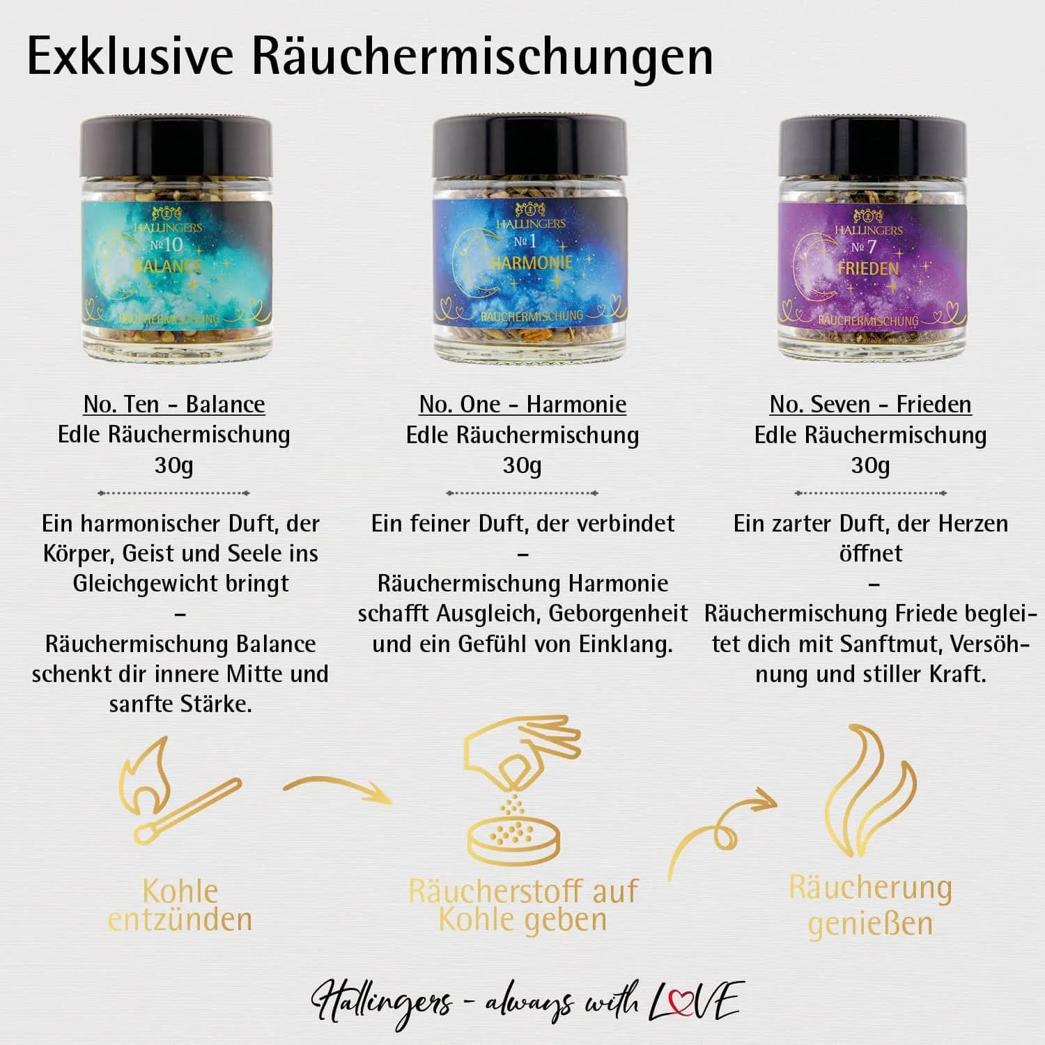 Schutz & Balance (sinnliches Mitbringsel Harmonie Frieden & Balance) - Räucherwerk-Set, zum Räuchern Geschenkbox