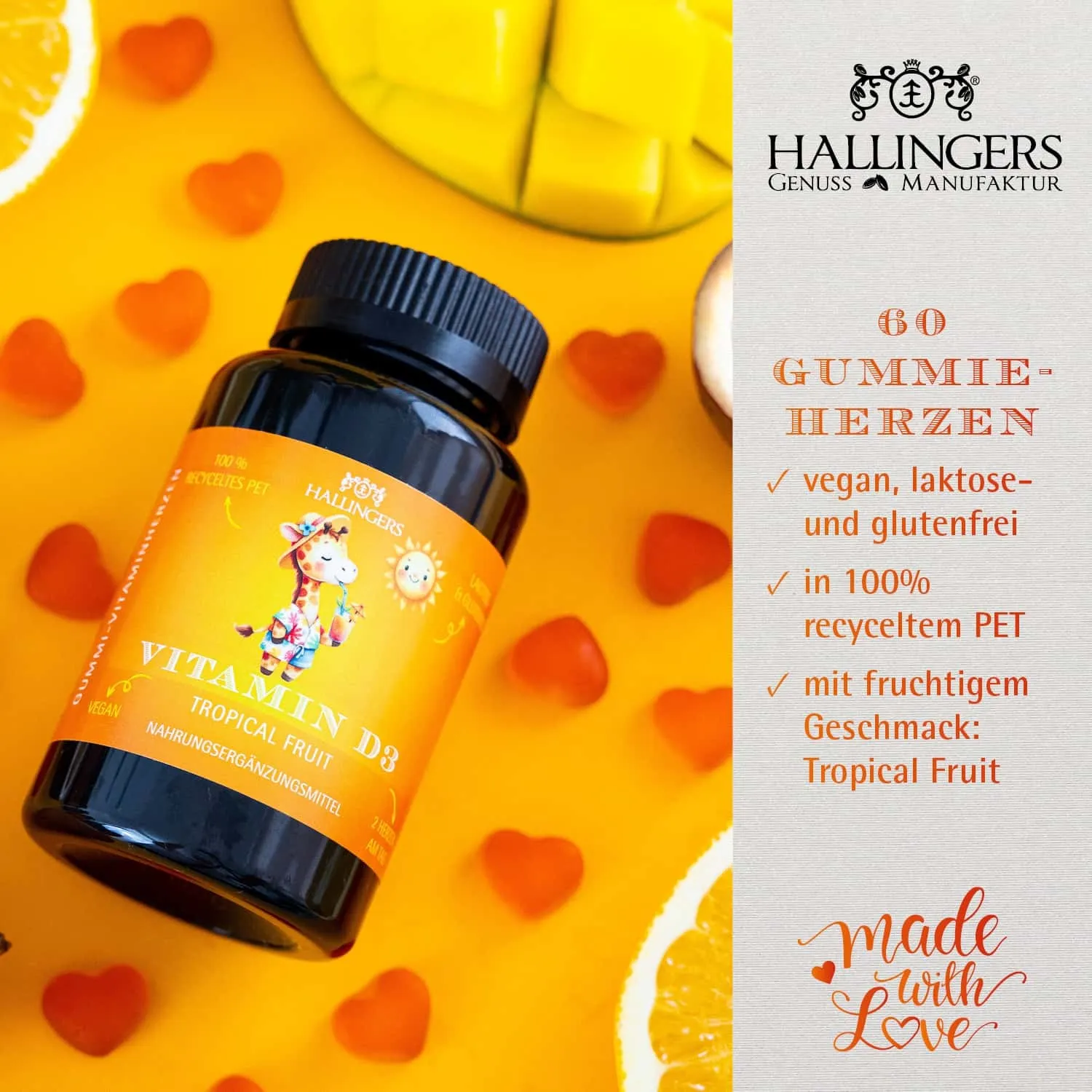 QUALITÄT, DIE MAN SCHMECKT - Edition \Vitamin D3, Giraffe\: Schluss mit Produkten, die mehr vom Marketing als von ihrer Zusammensetzung leben - entscheidend sind hochwertige Inhaltsstoffe statt großer Versprechen und kurzfristiger Trends