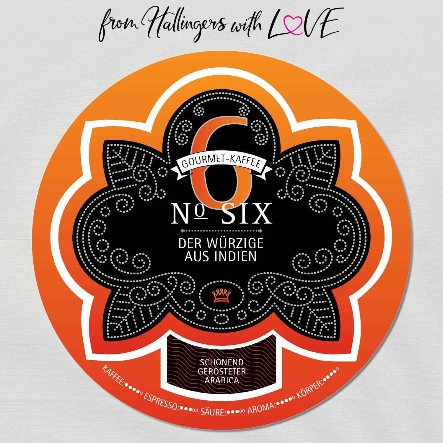 No. Six (aus Indien) - Edel-Kaffee, langzeit geröstet