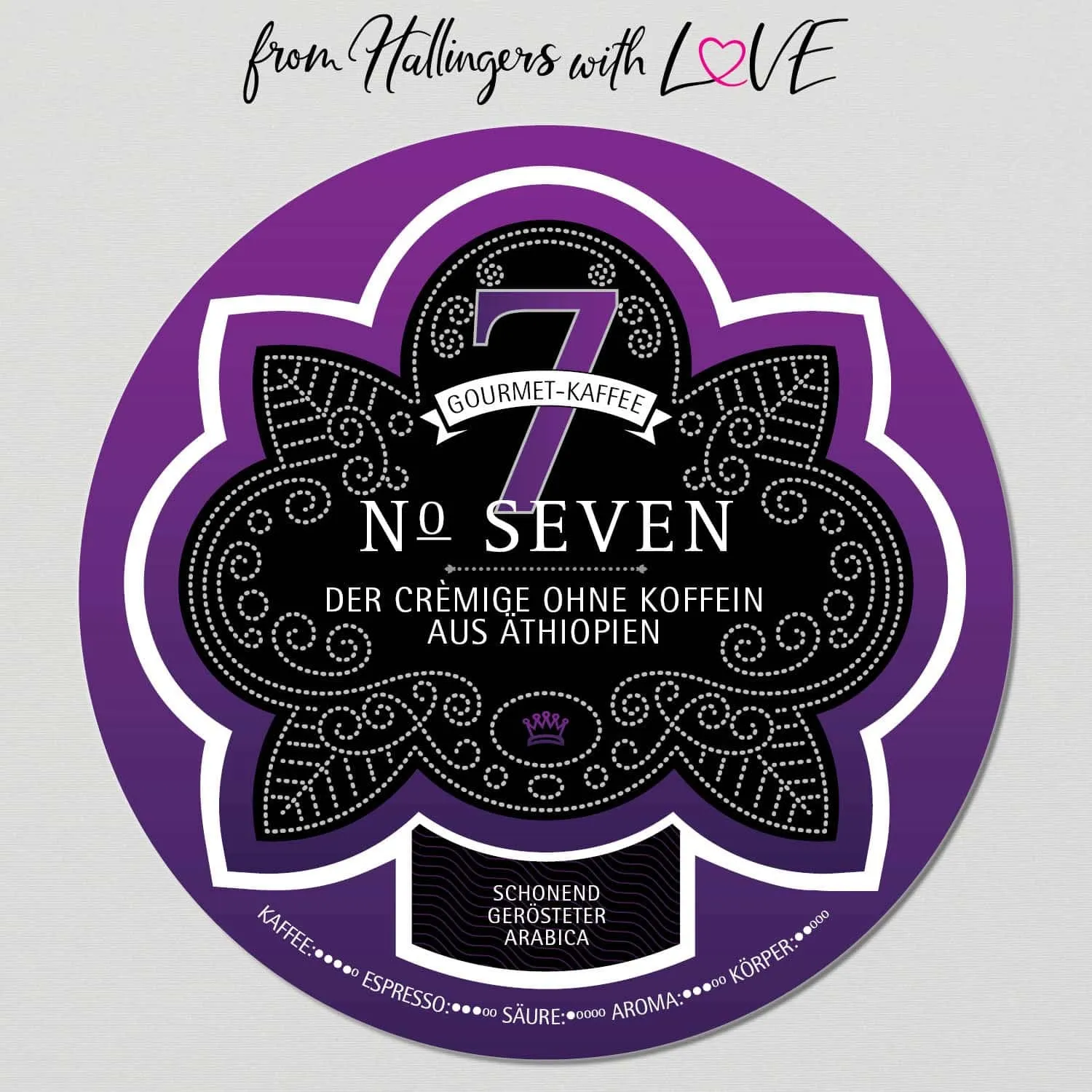 No. Seven (aus Äthiopien) - Koffeinfreier Kaffee, langzeit geröstet