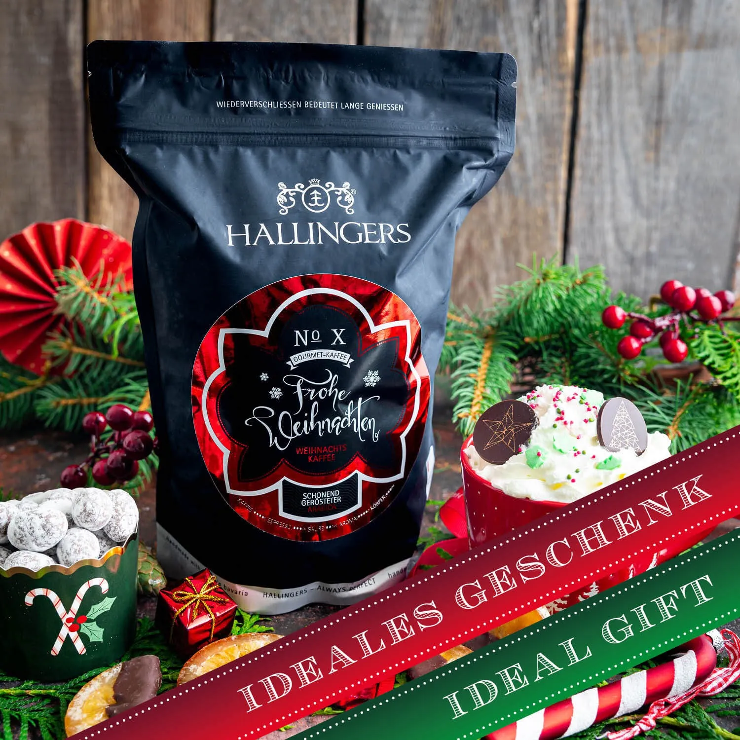 VOLLES AROMA, VOLLER GENUSS - Edition \No. X Frohe Weihnachten\: Während andere auf günstige Bohnen & schnelle Verarbeitung setzen, überzeugt unser Kaffee durch Tiefe, Finesse & Aroma, das lange in Erinnerung bleibt