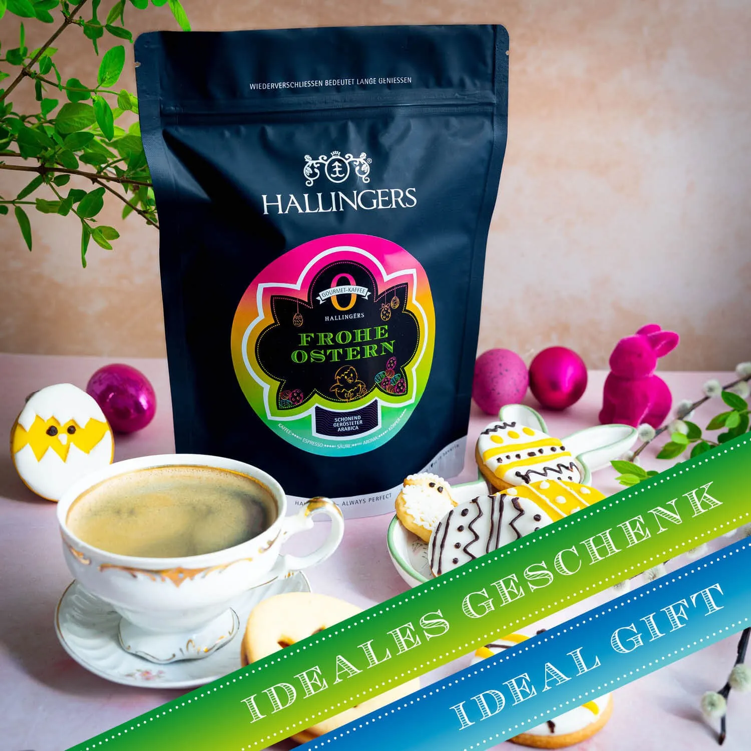 VOLLES AROMA, VOLLER GENUSS - Edition \No. O Frohe Ostern\: Während andere auf günstige Bohnen & schnelle Verarbeitung setzen, überzeugt unser Kaffee durch Tiefe, Finesse & Aroma, das lange in Erinnerung bleibt