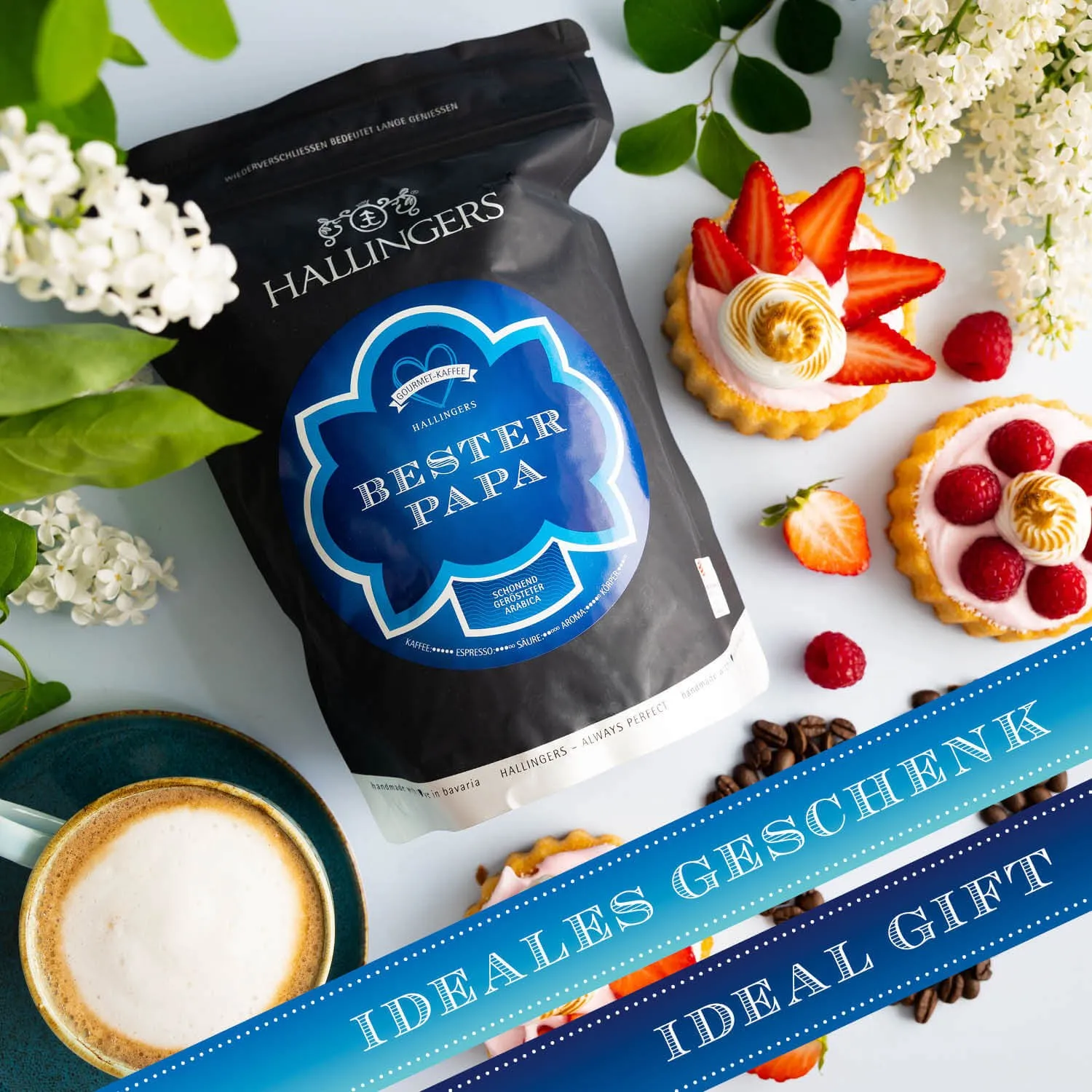 VOLLES AROMA, VOLLER GENUSS - Edition \Bester Papa\: Während andere auf günstige Bohnen & schnelle Verarbeitung setzen, überzeugt unser Kaffee durch Tiefe, Finesse & Aroma, das lange in Erinnerung bleibt