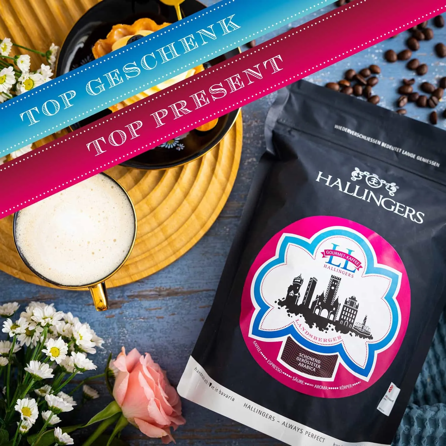 VOLLES AROMA, VOLLER GENUSS - Edition \No. LL - Landsberg\: Während andere auf günstige Bohnen & schnelle Verarbeitung setzen, überzeugt unser Kaffee durch Tiefe, Finesse & Aroma, das lange in Erinnerung bleibt