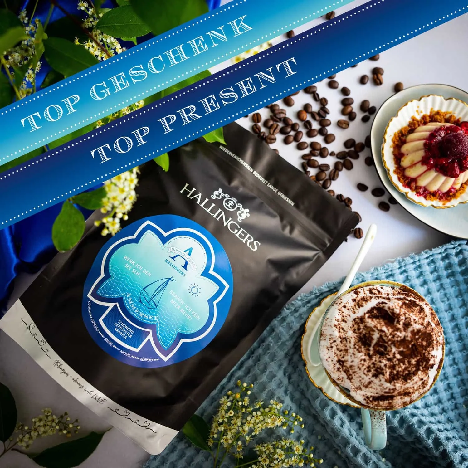 VOLLES AROMA, VOLLER GENUSS - Edition \No. A - Ammersee\: Während andere auf günstige Bohnen & schnelle Verarbeitung setzen, überzeugt unser Kaffee durch Tiefe, Finesse & Aroma, das lange in Erinnerung bleibt