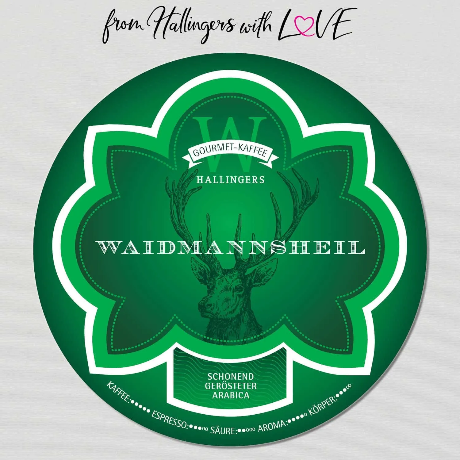 No. W - Waidmannsheil - Edel-Kaffee, langzeit geröstet