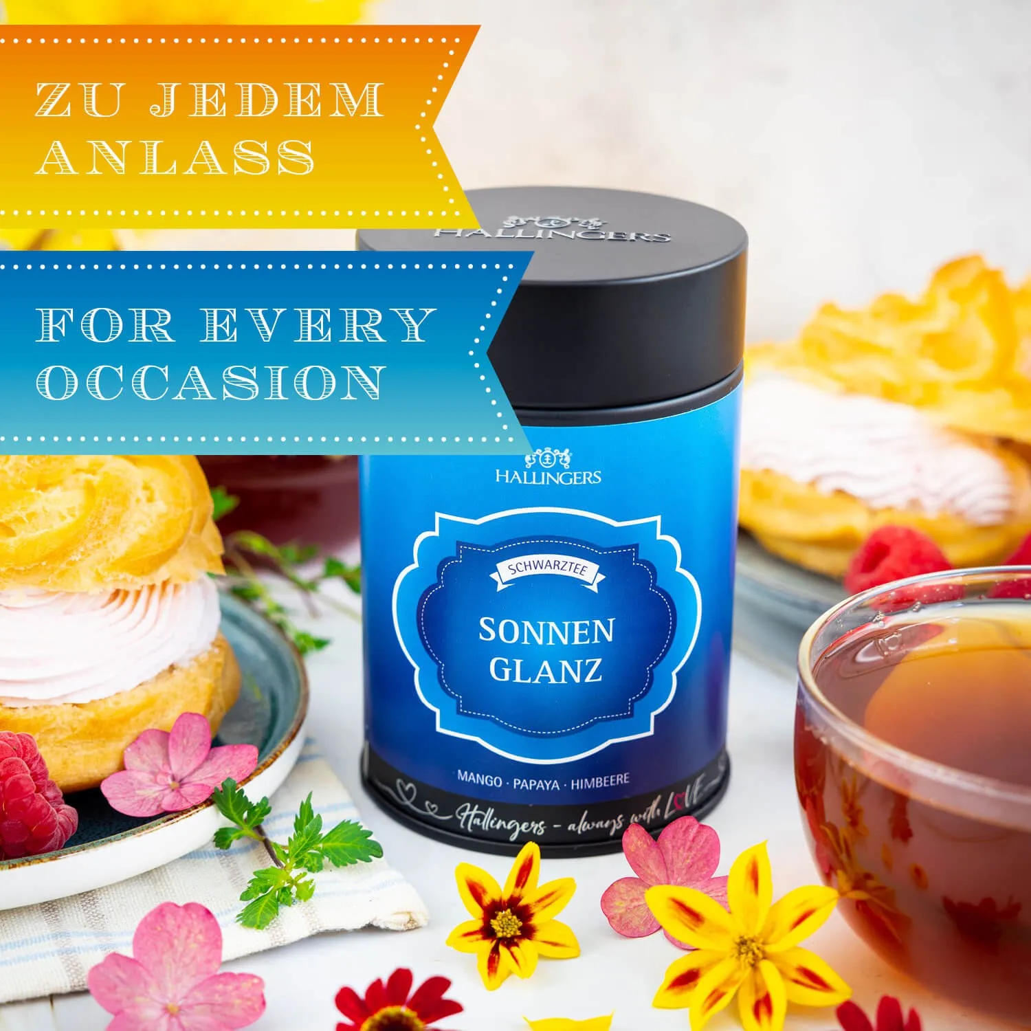 VOLLES AROMA, VOLLER GENUSS - Edition \Sonnenglanz\: Schluss mit schwarzen Tees, die vor allem bitter schmecken - der Unterschied zeigt sich dort, wo Qualität, Herkunft und Geschmack wichtiger sind als niedrige Einkaufspreise