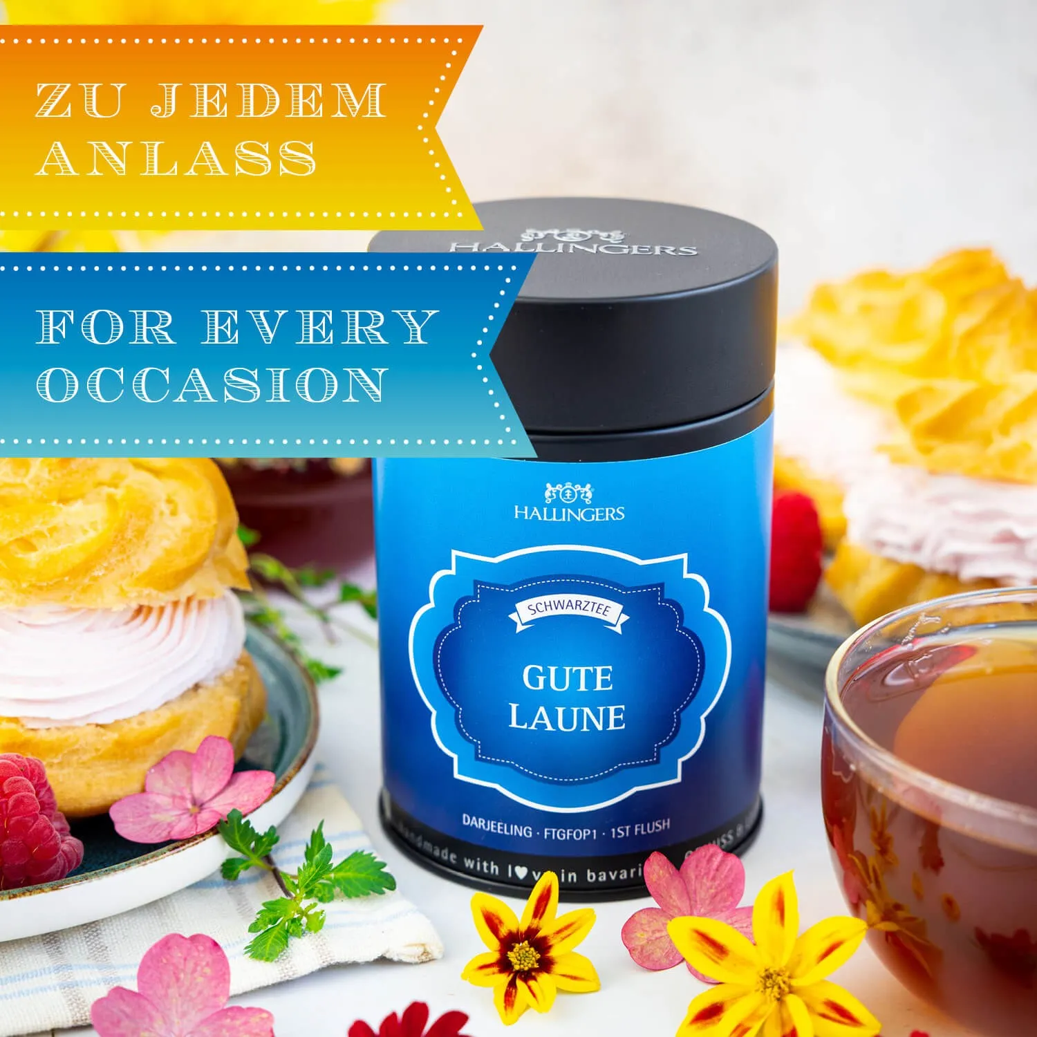 VOLLES AROMA, VOLLER GENUSS - Edition \Gute Laune\: Schluss mit schwarzen Tees, die vor allem bitter schmecken - der Unterschied zeigt sich dort, wo Qualität, Herkunft und Geschmack wichtiger sind als niedrige Einkaufspreise