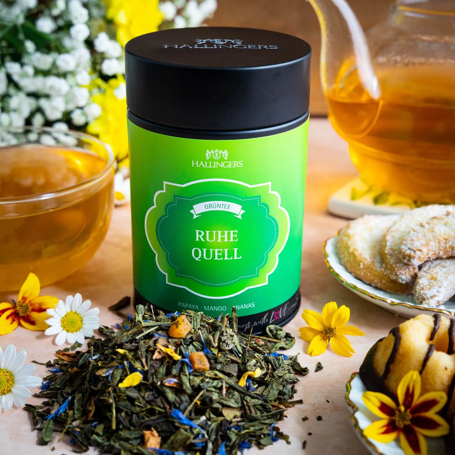 GRÜNER TEE IN DER GESCHENK-DOSE - Loser Grüntee mit feinem Aroma, stilvoll verpackt in einer hochwertigen Geschenk-Dose. Die besondere Geschenkidee für Teeliebhaber, Genießer & entspannte Genussmomente