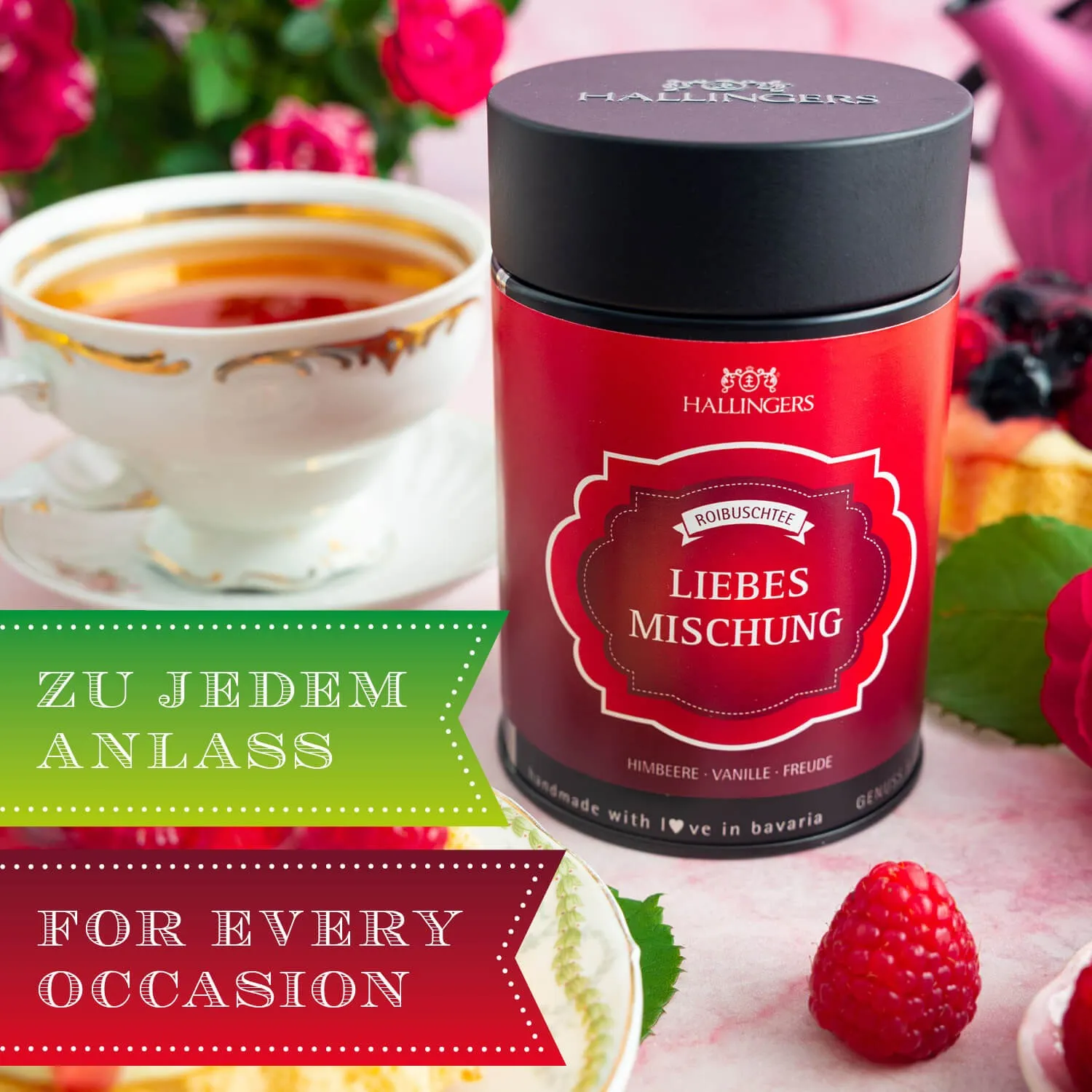 VOLLES AROMA, VOLLER GENUSS - Edition \Liebesmischung\: Während andere auf industrielle Standardmischungen und maximale Erträge setzen, überzeugt unser Rooibos Tee durch Tiefe, Natürlichkeit & ein Aroma mit unverwechselbarem Charakter