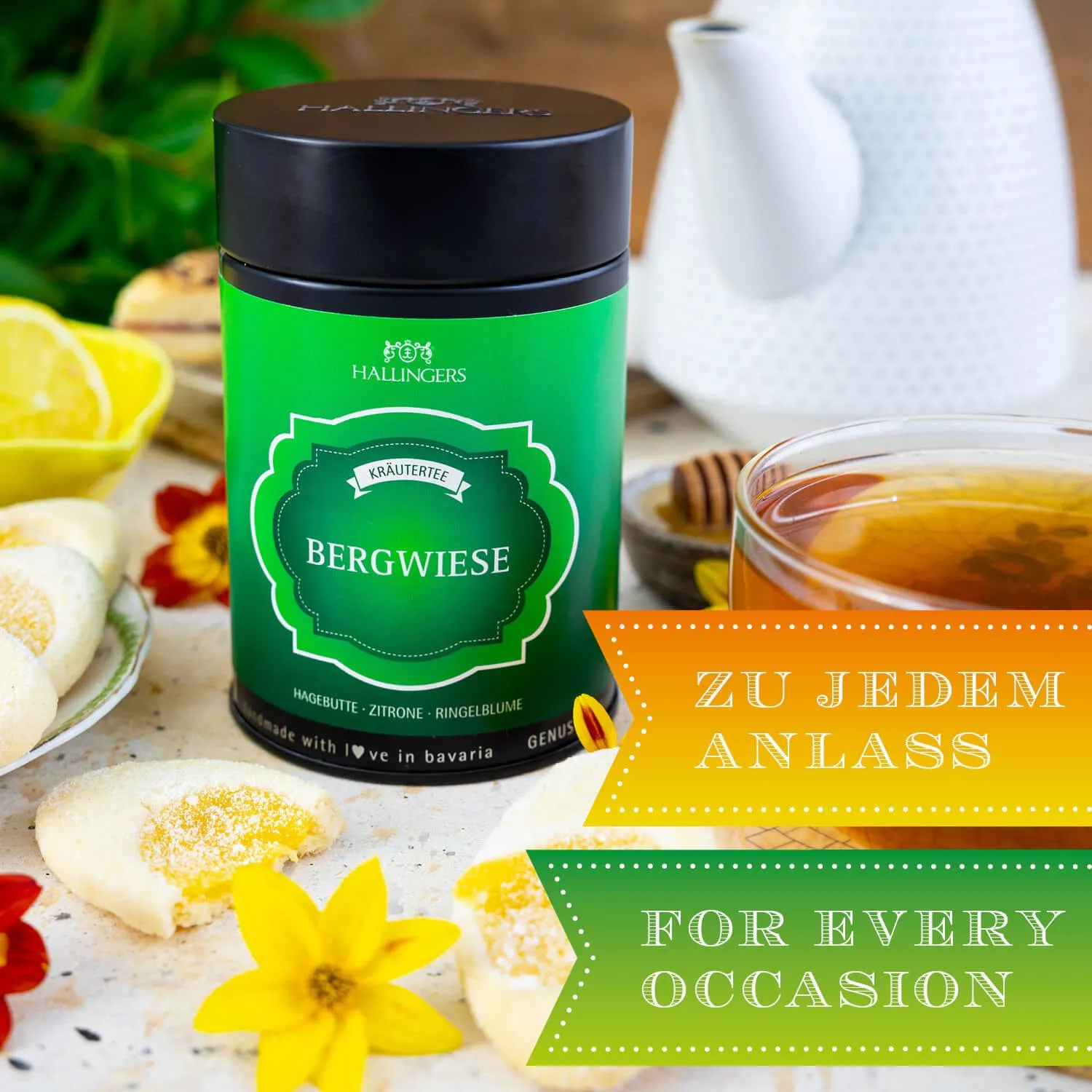 VOLLES AROMA, VOLLER GENUSS - Edition \Bergwiese\: Vergiss austauschbare Teebeutel ohne Persönlichkeit - außergewöhnlicher Kräutertee beginnt, wo Qualität wichtiger ist als Masse und jede Tasse ihren eigenen Charakter entfaltet