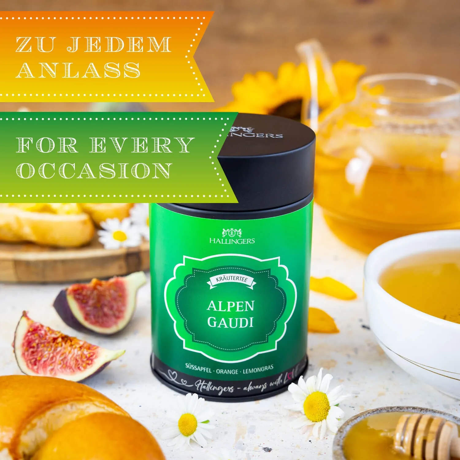 VOLLES AROMA, VOLLER GENUSS - Edition \Alpengaudi\: Vergiss austauschbare Teebeutel ohne Persönlichkeit - außergewöhnlicher Kräutertee beginnt, wo Qualität wichtiger ist als Masse und jede Tasse ihren eigenen Charakter entfaltet