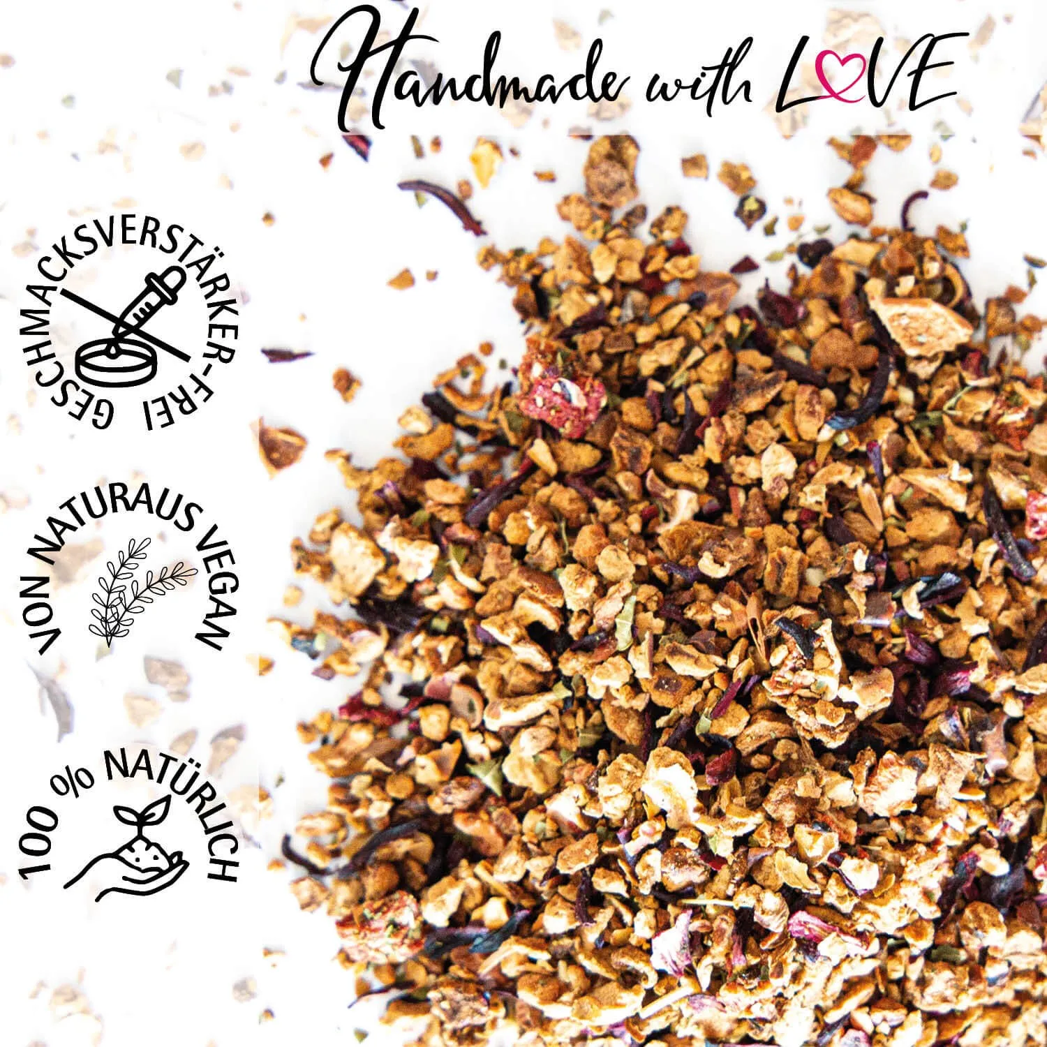 Erfrischende Erdbeere (mit Erdbeer, Hibiskus  & Moringa) - Cold Tea, loser Tee Geschenkdose