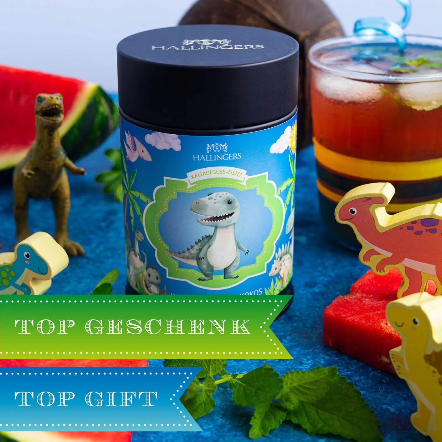 VOLLES AROMA, VOLLER GENUSS - Edition \Dinosaurier Eistee\: Schluss mit Kaltaufgüssen, die vor allem süß schmecken - der Unterschied zeigt sich dort, wo ausgewählte Zutaten, Frische und echter Teegenuss wichtiger sind als Massenware