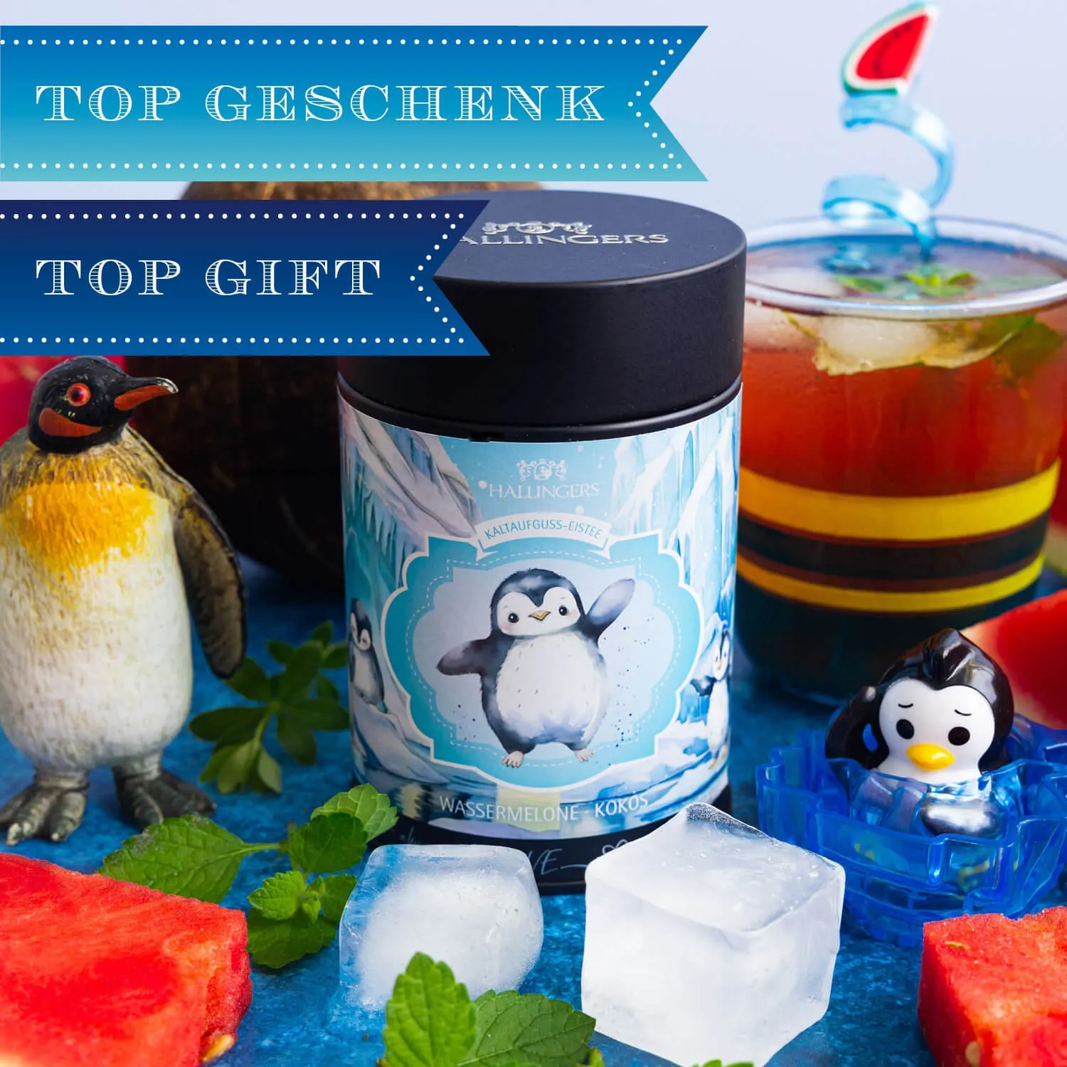 VOLLES AROMA, VOLLER GENUSS - Edition \Pinguin Eistee\: Schluss mit Kaltaufgüssen, die vor allem süß schmecken - der Unterschied zeigt sich dort, wo ausgewählte Zutaten, Frische und echter Teegenuss wichtiger sind als Massenware