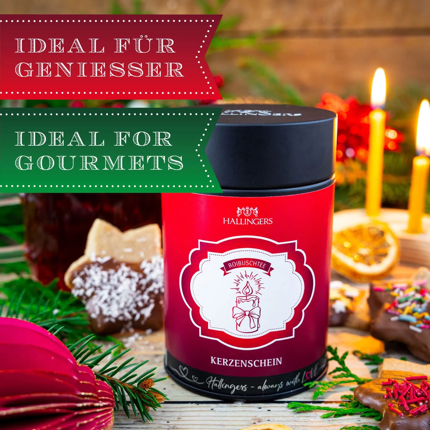 VOLLES AROMA, VOLLER GENUSS - Edition \Kerzenschein\: Während andere auf industrielle Standardmischungen und maximale Erträge setzen, überzeugt unser Rooibos Tee durch Tiefe, Natürlichkeit & ein Aroma mit unverwechselbarem Charakter