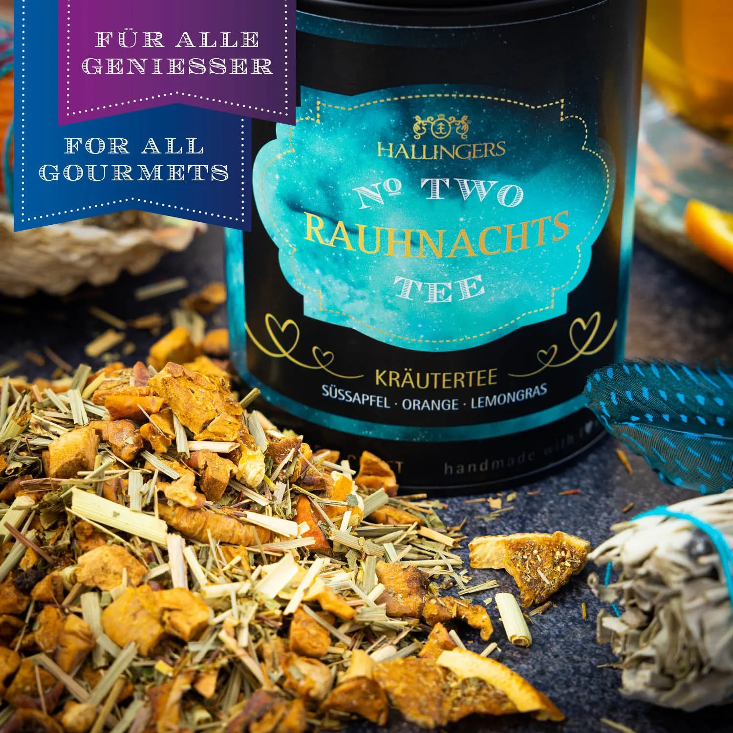 VOLLES AROMA, VOLLER GENUSS - Edition \Rauhnacht No. Two - II\: Vergiss austauschbare Teebeutel ohne Persönlichkeit - außergewöhnlicher Kräutertee beginnt, wo Qualität wichtiger ist als Masse und jede Tasse ihren eigenen Charakter entfaltet