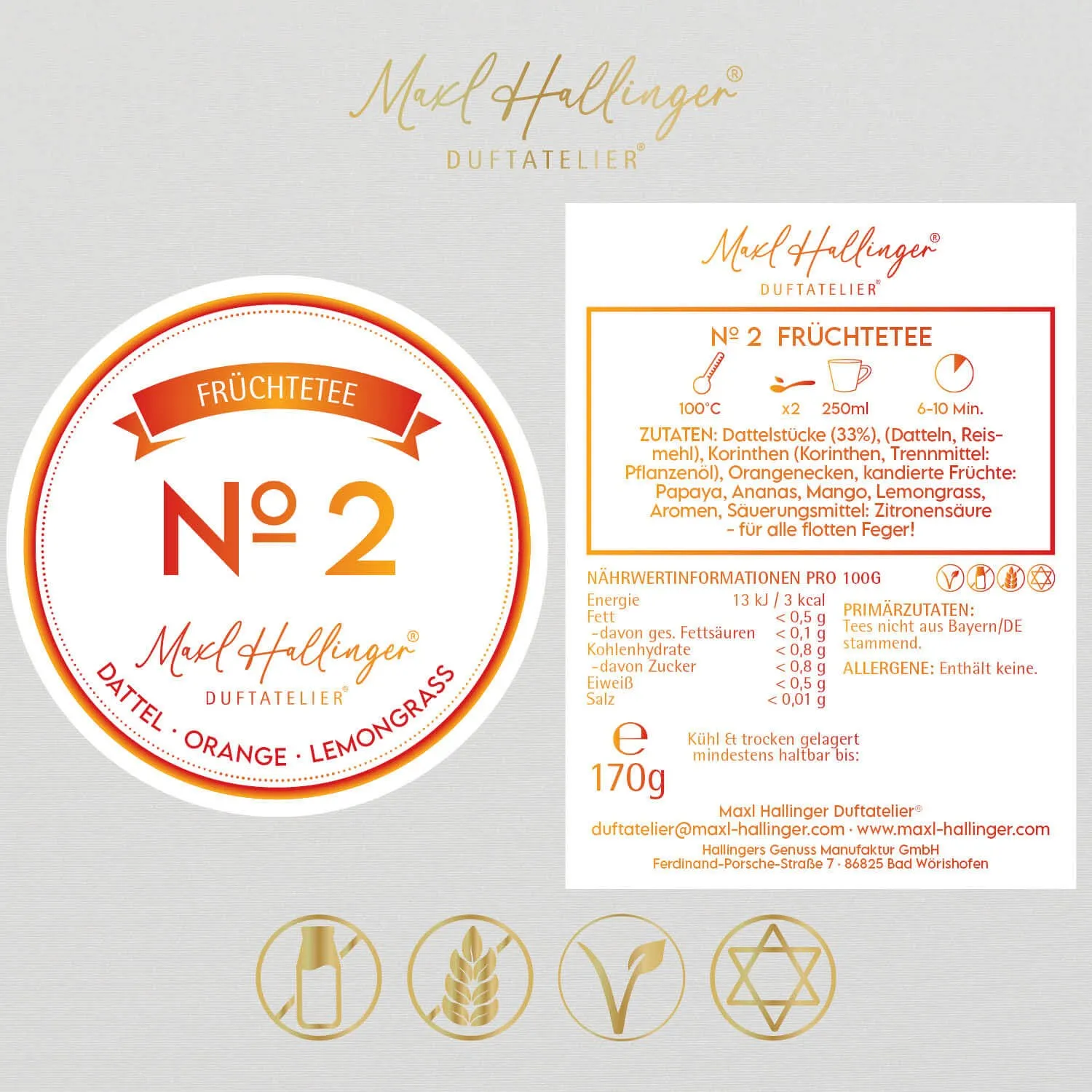 No. 2 (mit Dattel, Orange & Papaya) - Früchtetee, loser Tee im Beutel